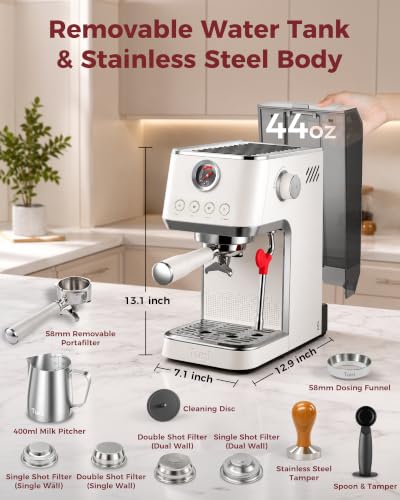 Tuni E2 Gen3 Espresso Machine with G3 Flat Burr Coffee Grinder Combo Set