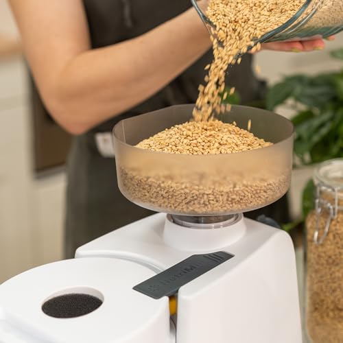 NutriMill Impact Compact High Speed Electric Grain Mill for Fresh Flour Wheat Grinder with Stainless Steel Milling Heads