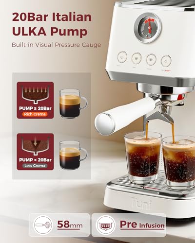 Tuni E2 Gen3 Espresso Machine with G3 Flat Burr Coffee Grinder Combo Set