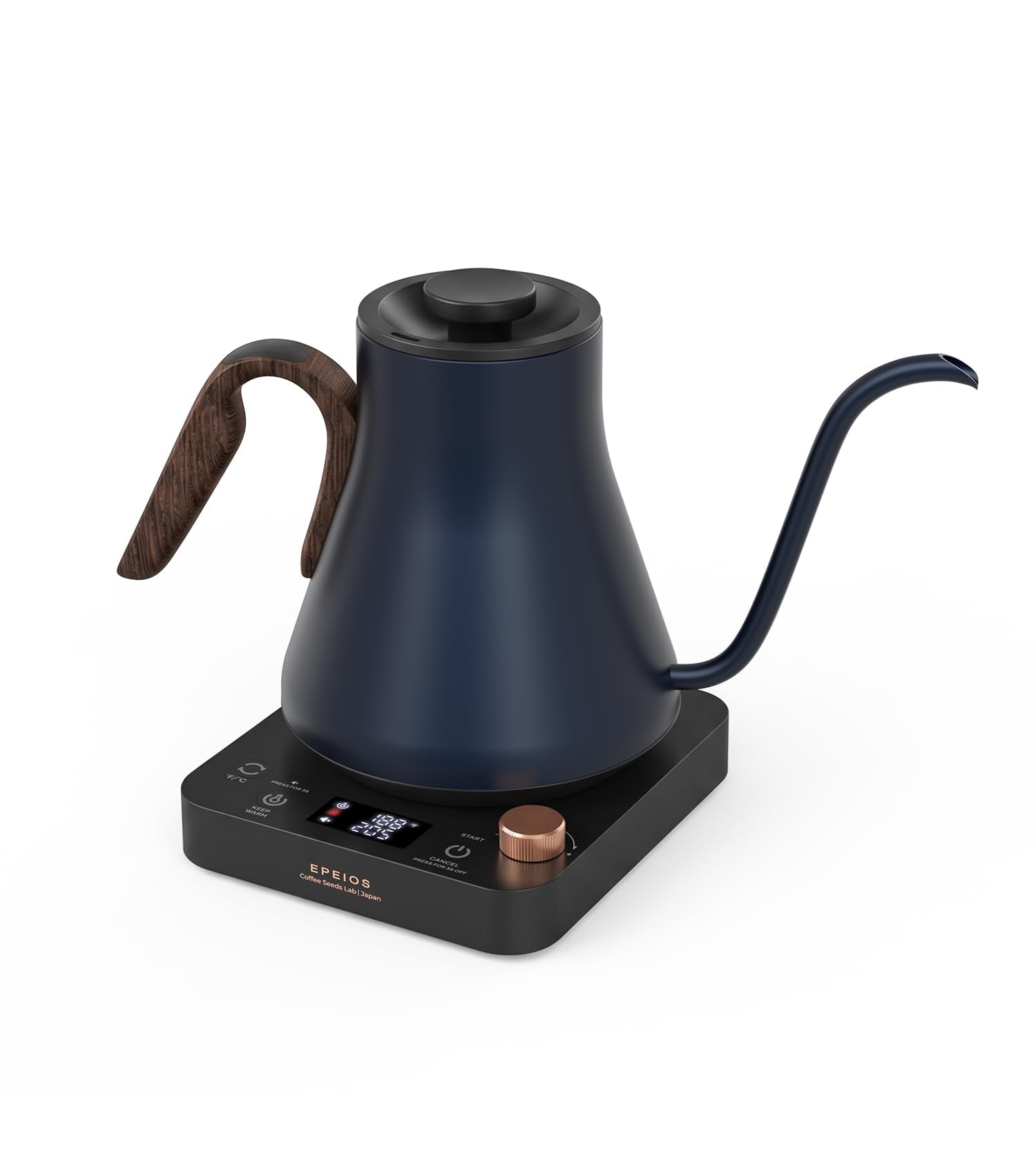 Epeios Electric Kettle, Gooseneck Electric Kettle with ±1°F Temperature Control, 1200W Rapid Heating for Pour Over Coffee & Tea, 304 Stainless Steel Interior, Auto Shut-Off, 0.9L