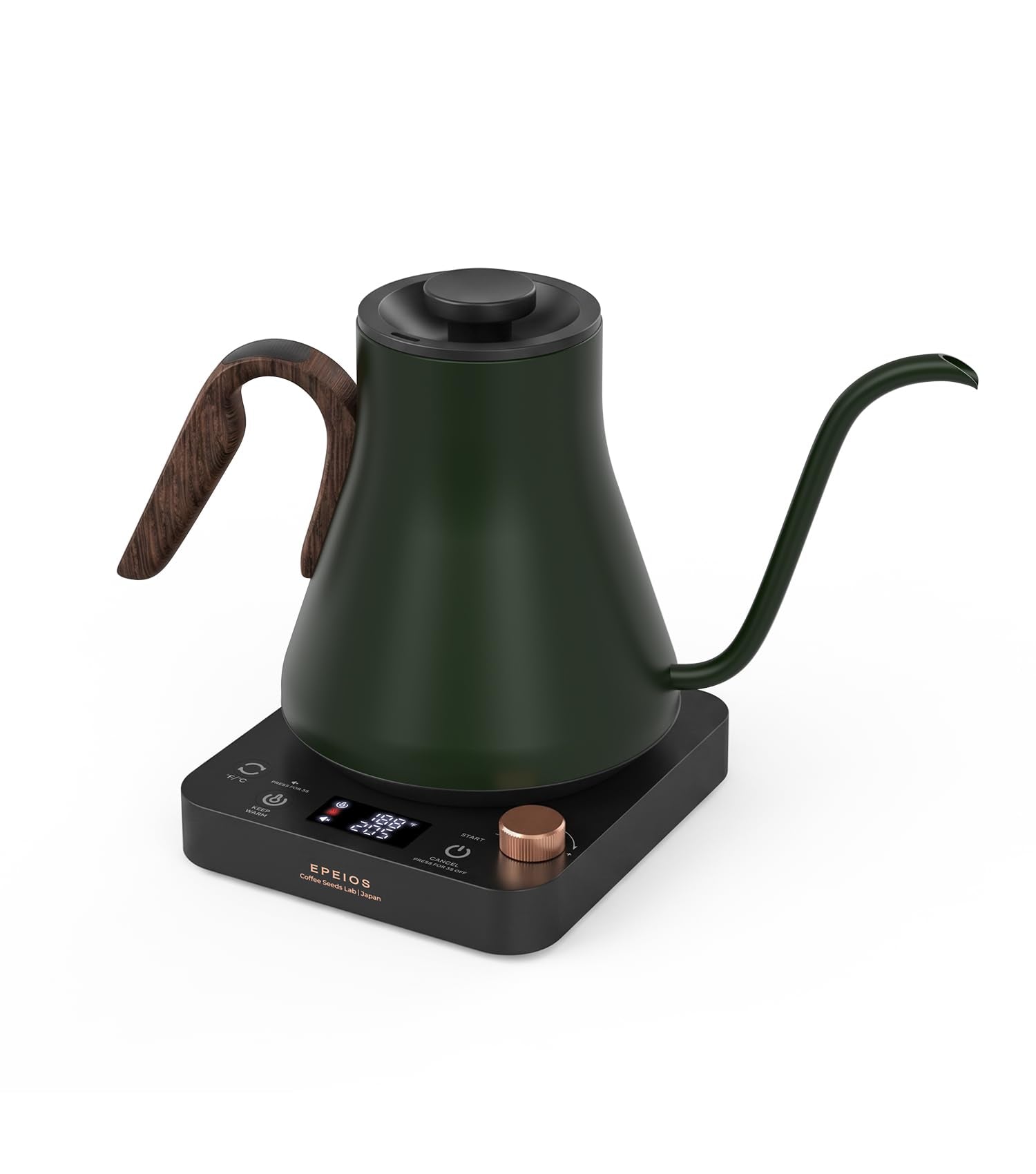 Epeios Electric Kettle, Gooseneck Electric Kettle with ±1°F Temperature Control, 1200W Rapid Heating for Pour Over Coffee & Tea, 304 Stainless Steel Interior, Auto Shut-Off, 0.9L