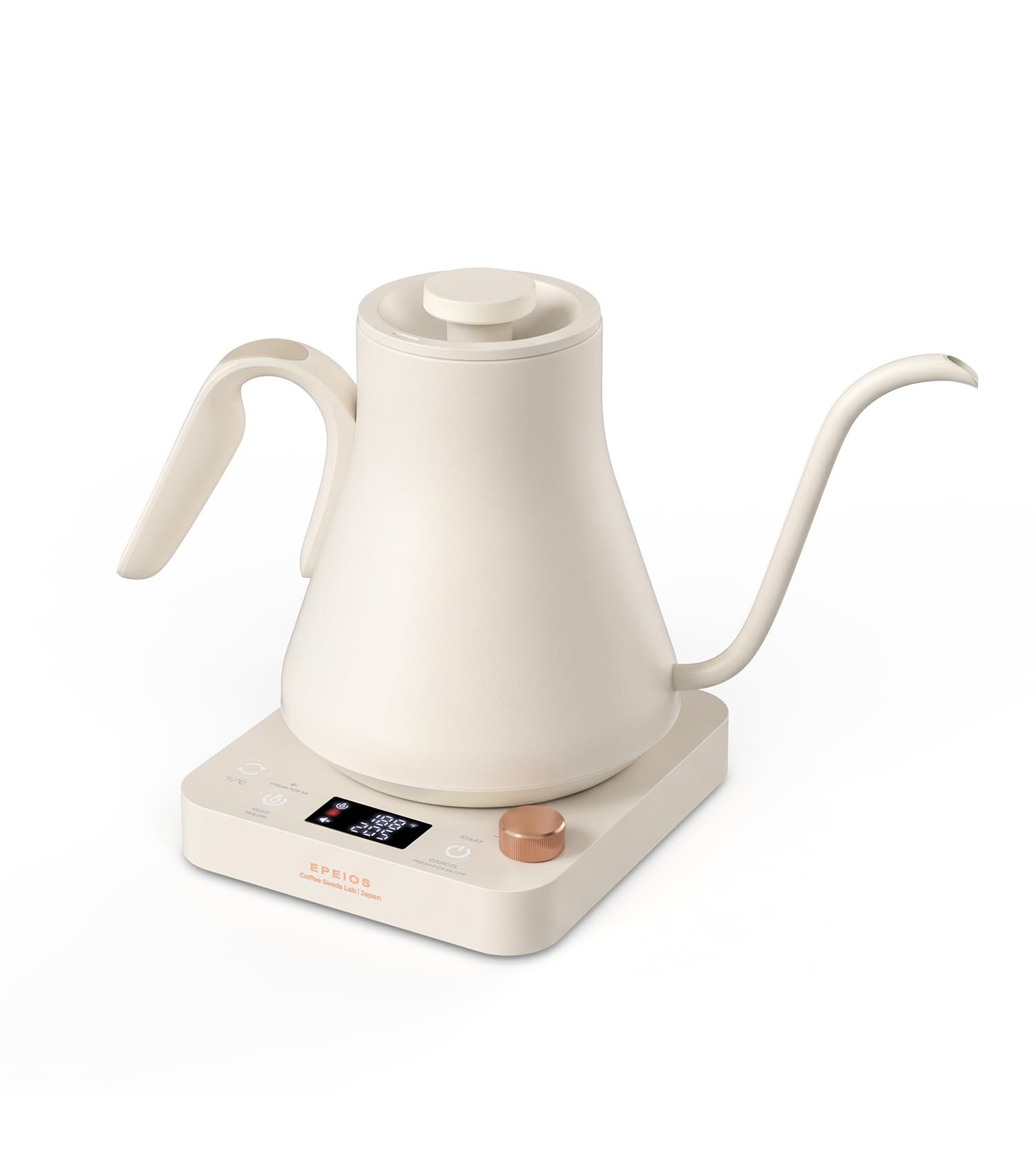 Epeios Electric Kettle, Gooseneck Electric Kettle with ±1°F Temperature Control, 1200W Rapid Heating for Pour Over Coffee & Tea, 304 Stainless Steel Interior, Auto Shut-Off, 0.9L