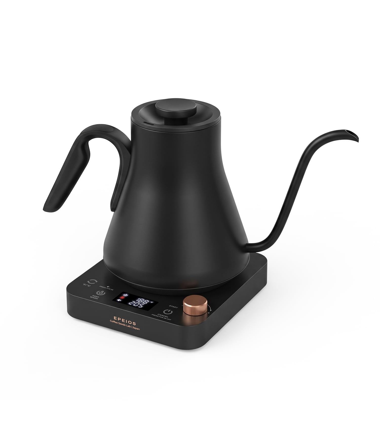 Epeios Electric Kettle, Gooseneck Electric Kettle with ±1°F Temperature Control, 1200W Rapid Heating for Pour Over Coffee & Tea, 304 Stainless Steel Interior, Auto Shut-Off, 0.9L