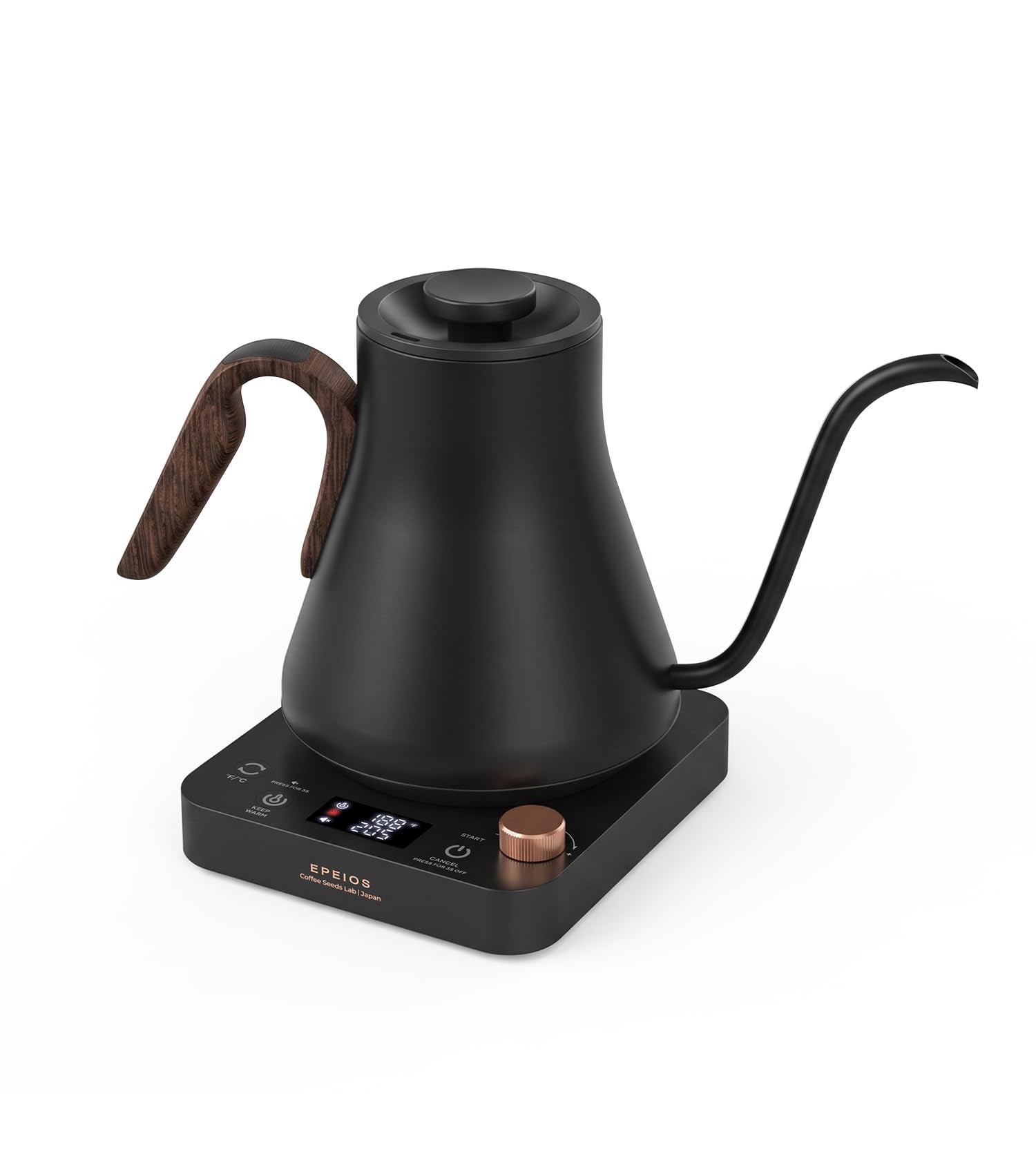 Epeios Electric Kettle, Gooseneck Electric Kettle with ±1°F Temperature Control, 1200W Rapid Heating for Pour Over Coffee & Tea, 304 Stainless Steel Interior, Auto Shut-Off, 0.9L