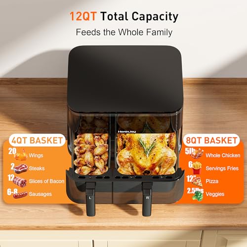 HoninJoy Large Dual Basket Air Fryer