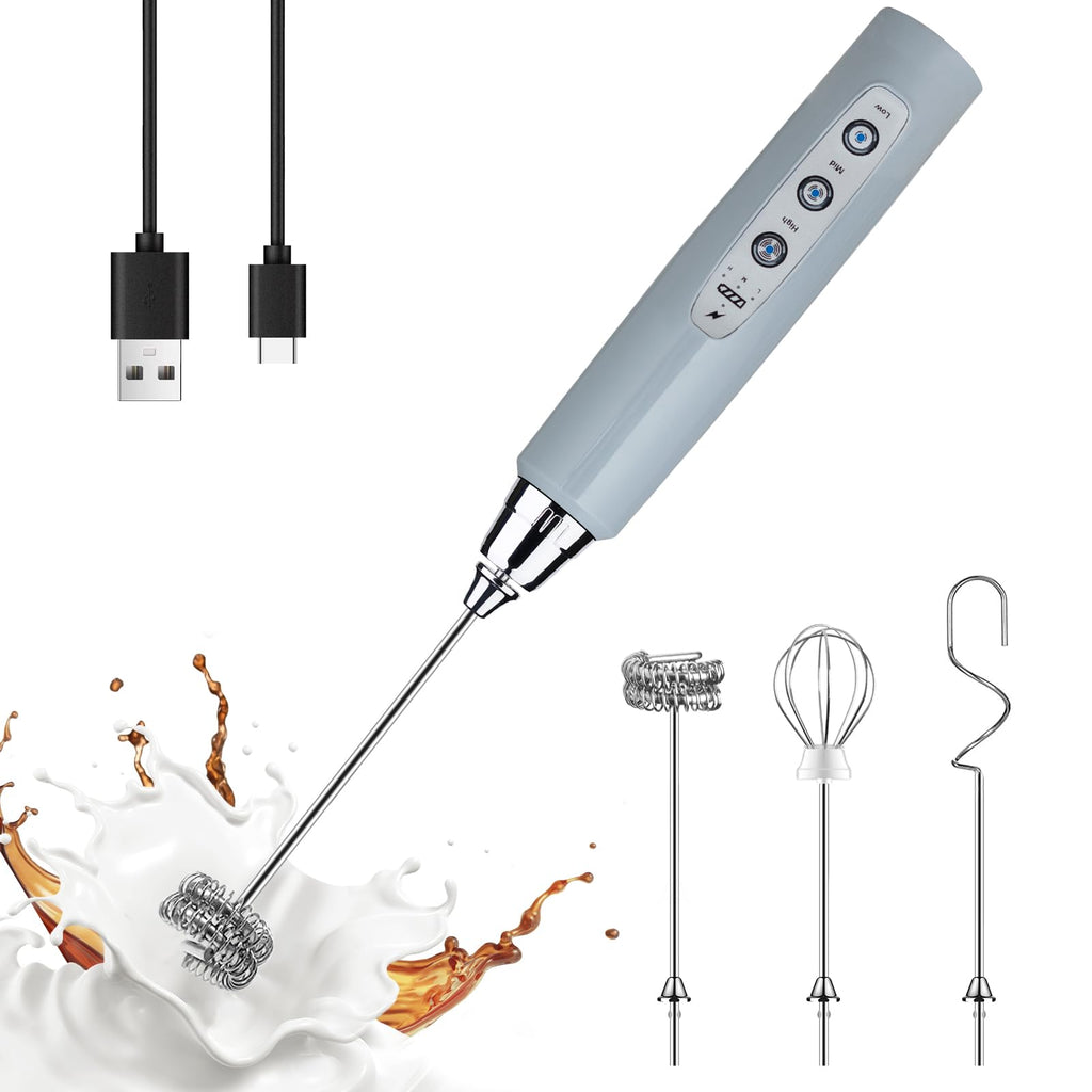 YUSWKO Rechargeable Handheld Milk Frother Wand for Coffee
