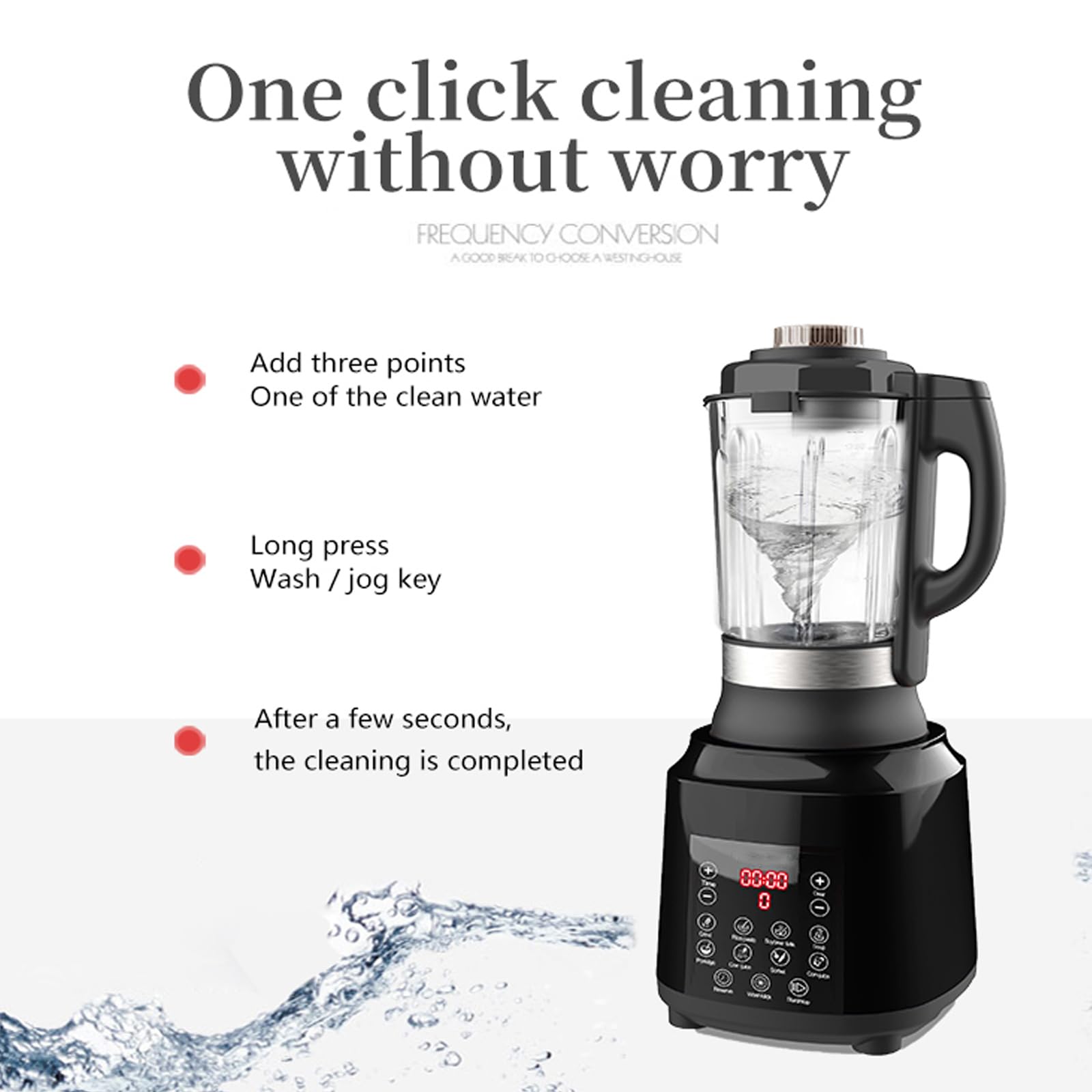 1200W Countertop Blender, Food Processor Hot Soup Maker with 9 Programs