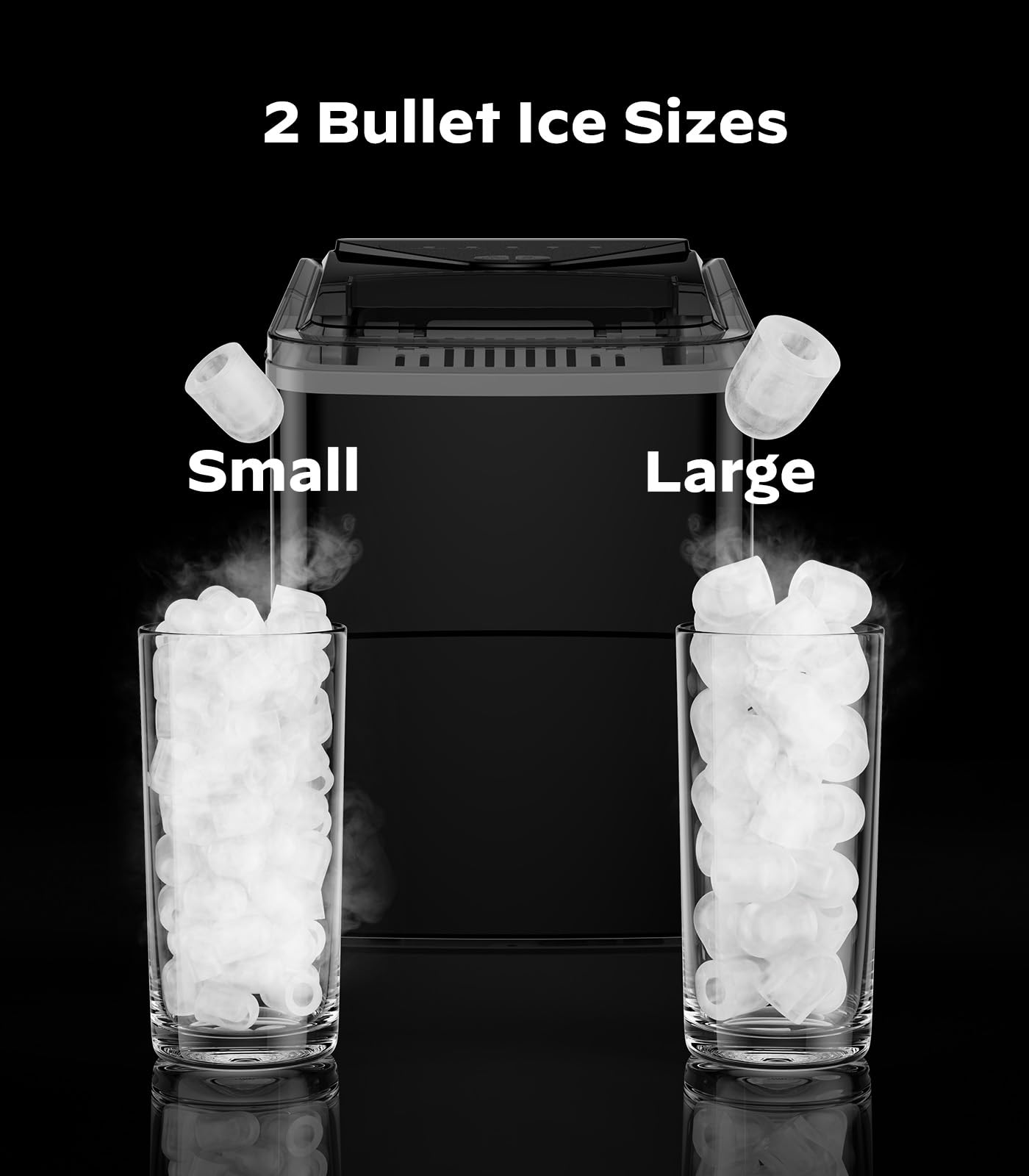 43-Lb Countertop Nugget Ice Maker with Self-Cleaning
