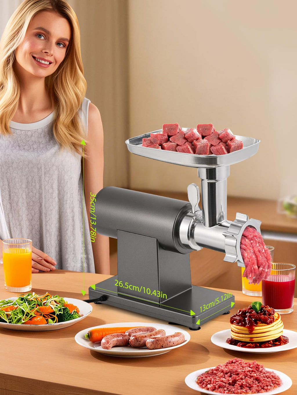Flyseago Multifunctional Electric Meat Grinder 3200W Touch Control