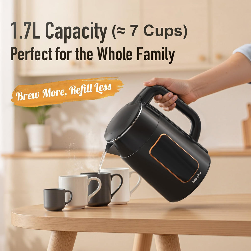 Mecity Electric Kettle 1.7 Liter Water Boiler with Temperature Control