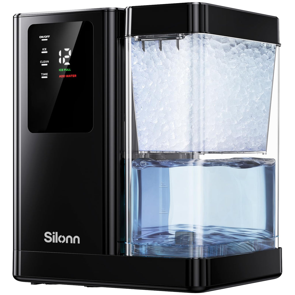 43-Lb Countertop Nugget Ice Maker with Self-Cleaning