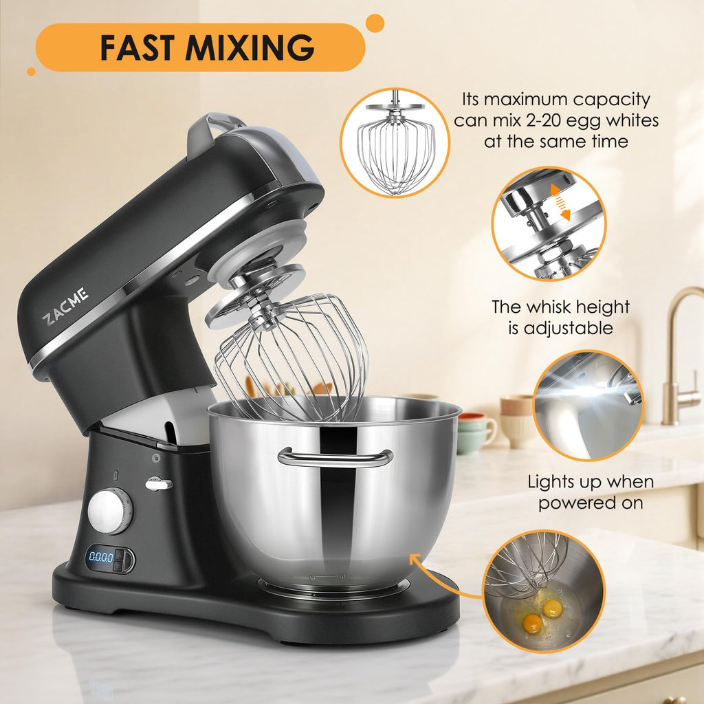 8.4QT Commercial Stand Mixer 800W with NSF Certified and Aluminum Die Casting, Mixers Kitchen Electric Stand Mixer Metal Food Mixer