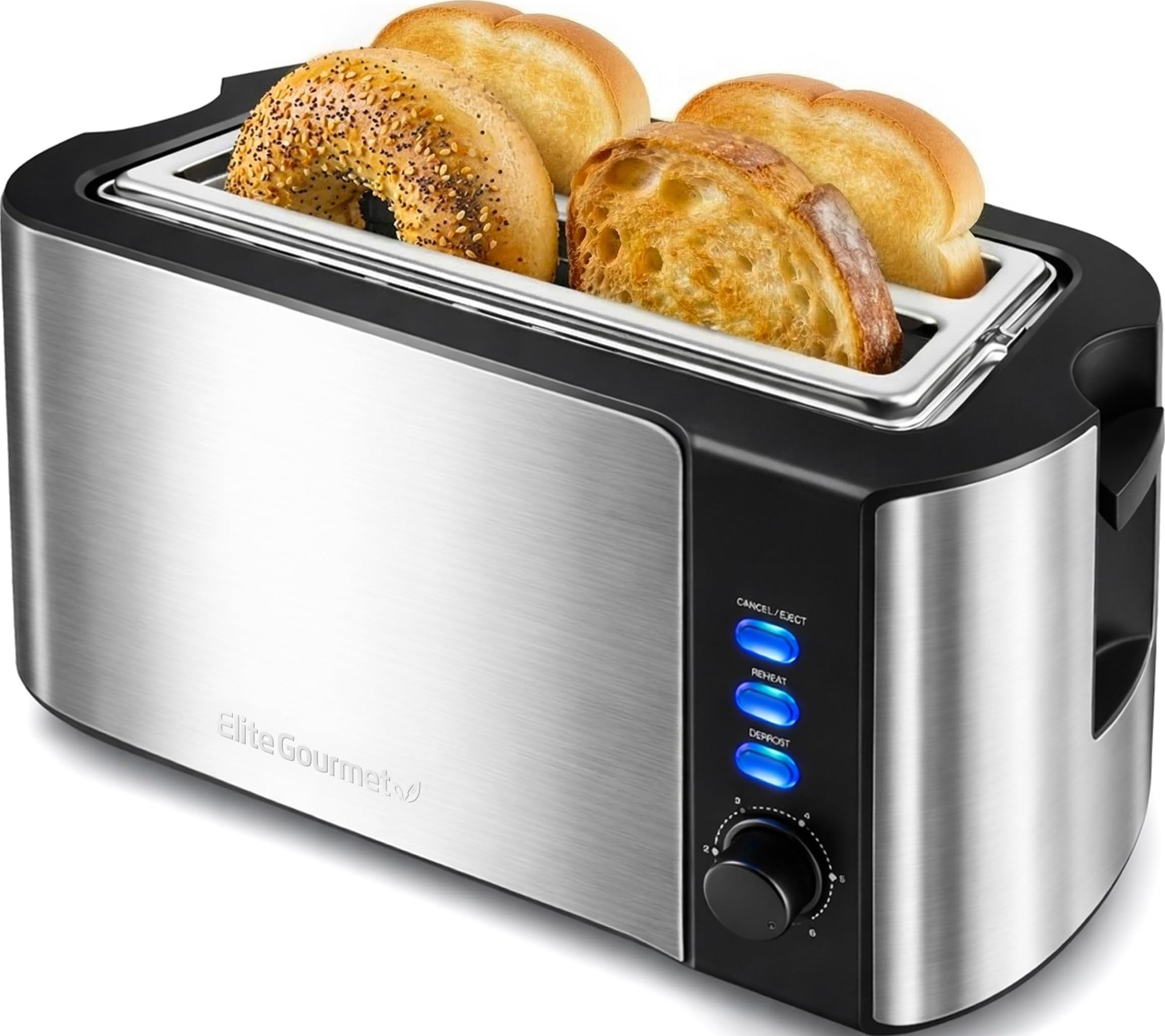 Elite Gourmet LCD Touch Toaster with 2 Extra-Wide Slots