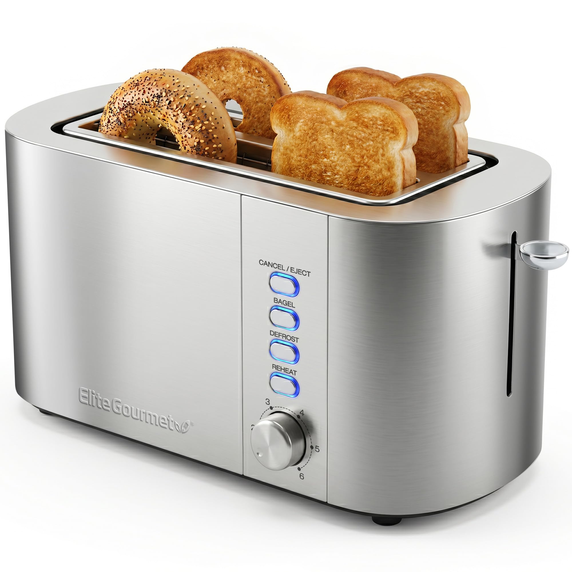 Elite Gourmet LCD Touch Toaster with 2 Extra-Wide Slots