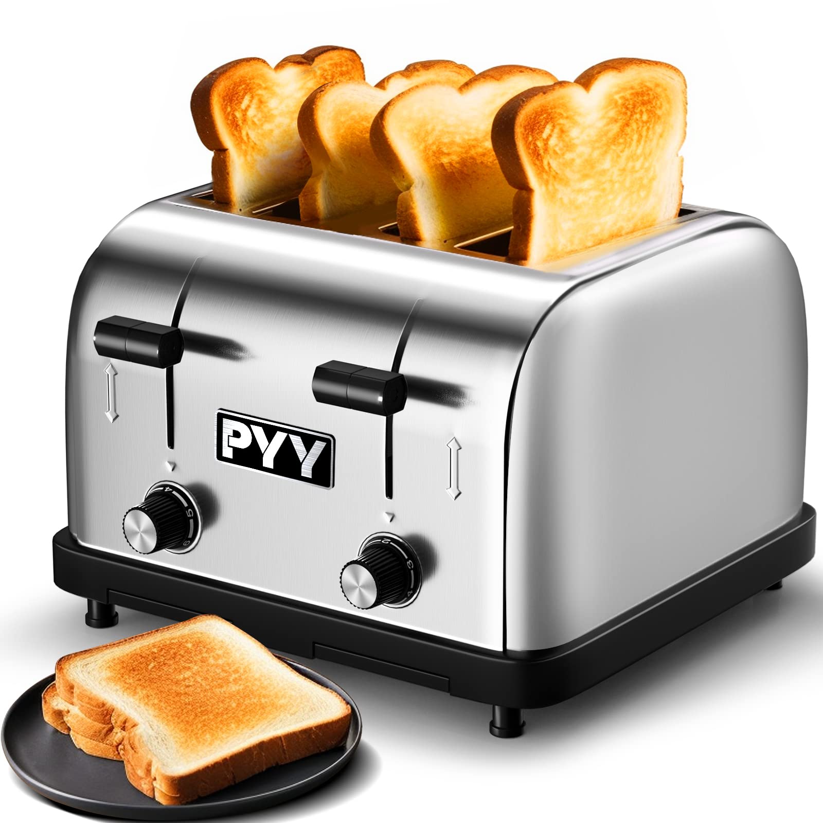 PYY 1800W Heavy-Duty Stainless Steel Commercial Toaster