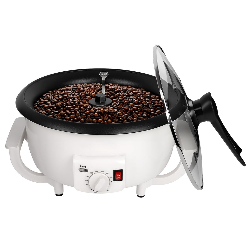 DIYAREA Coffee Roaster Machine for Home Use, 800g Capacity Electric Coffee Bean Roaster Machine with Timer 0-240℃ Non-Stick for Cafe Shop, Nut, Peanut, Black Bean, Soybeans 110V 1200W
