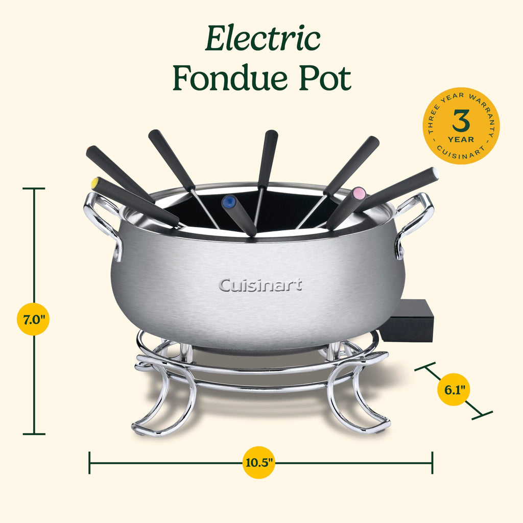 Cuisinart 3-Quart Stainless Steel Electric Fondue Pot