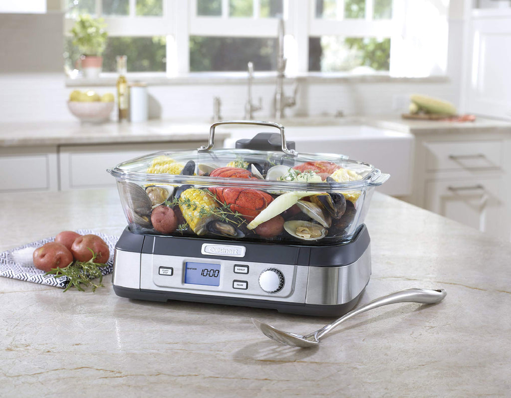 Cuisinart STM-1000 CookFresh Digital Glass Steamer, Stainless Steel