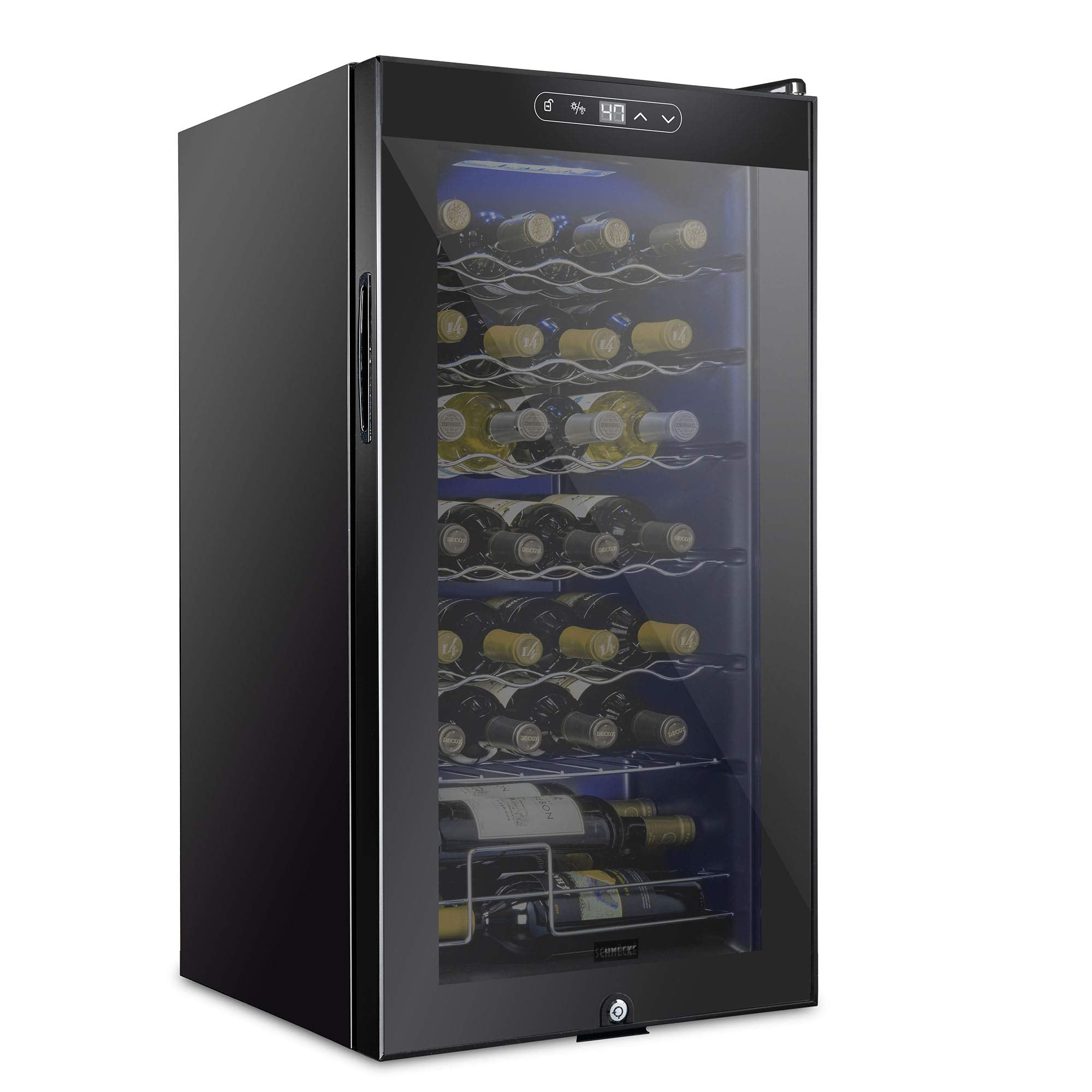 SCHMÉCKÉ Freestanding Wine Cooler Refrigerator with Lock