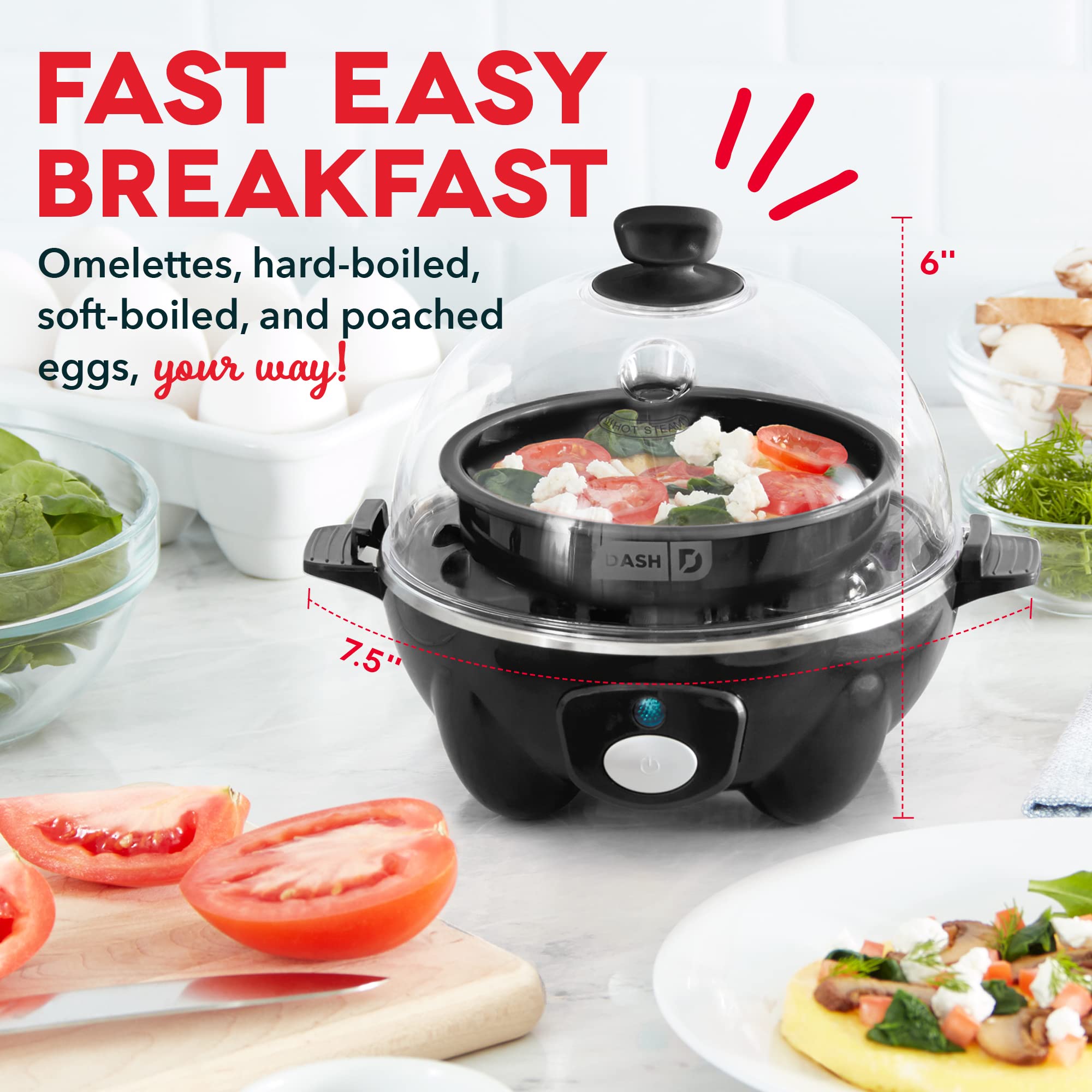 DASH Rapid Electric Egg Cooker with Auto Shutoff