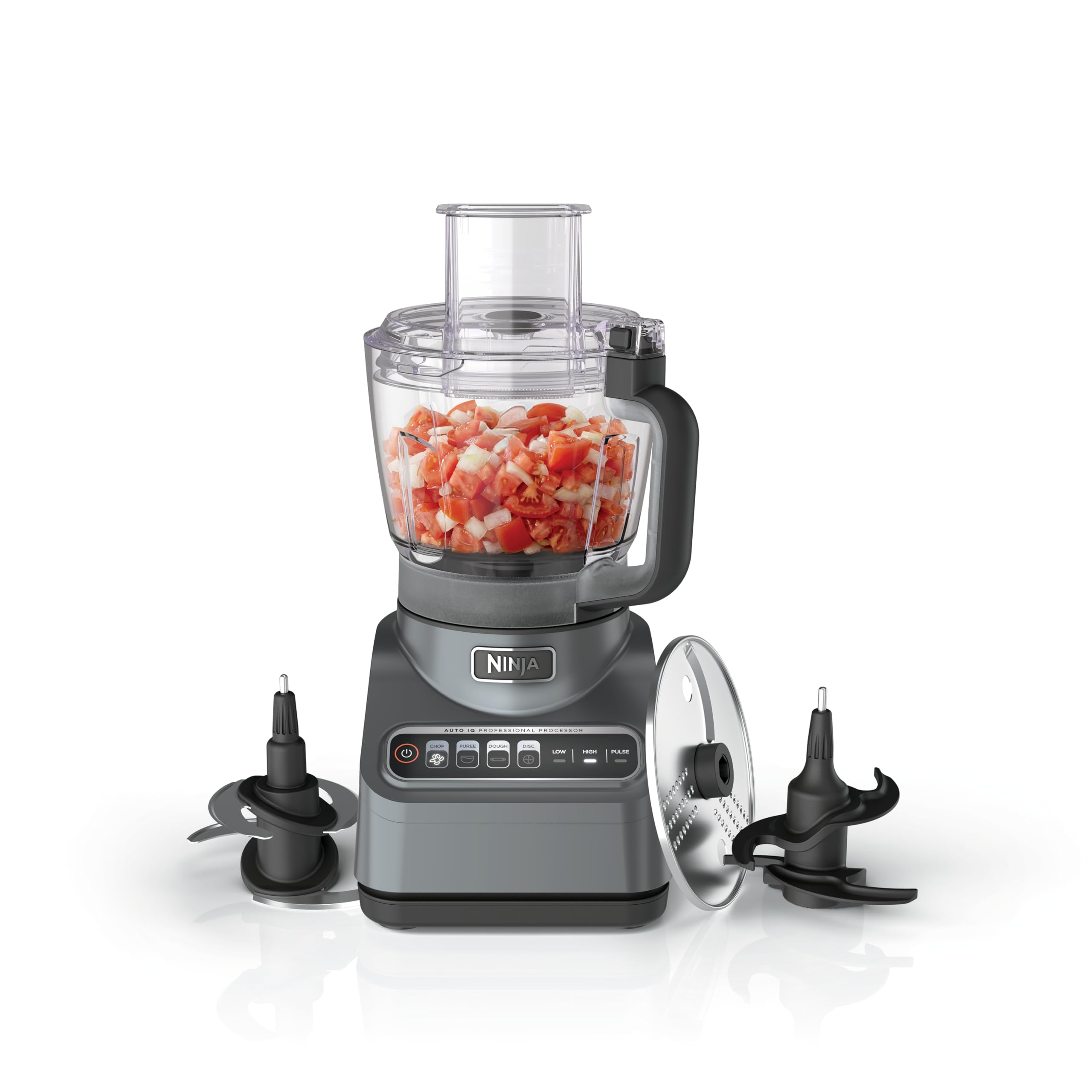 Ninja Food Processor, Professional Plus,4 Functions for Chopping, Slicing, Purees & Dough with 9-Cup Processor Bowl, Food Chute & Pusher
