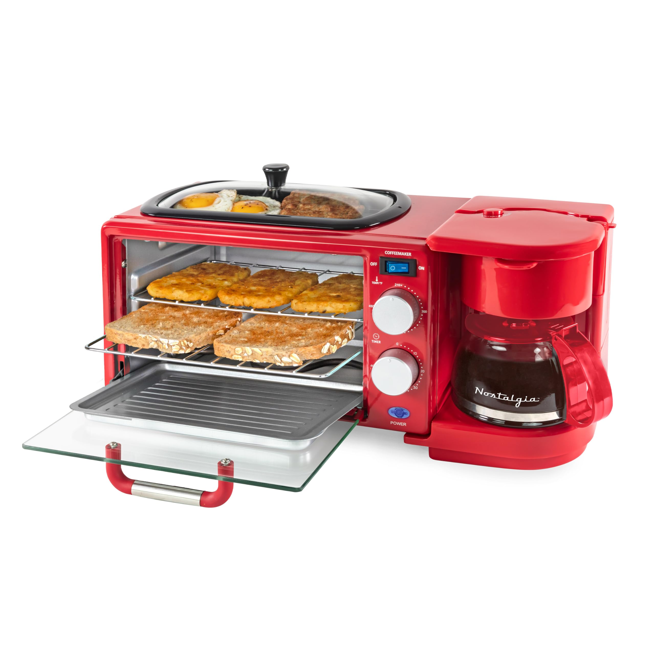 Nostalgia 3-in-1 Electric Breakfast Station with Coffee Maker