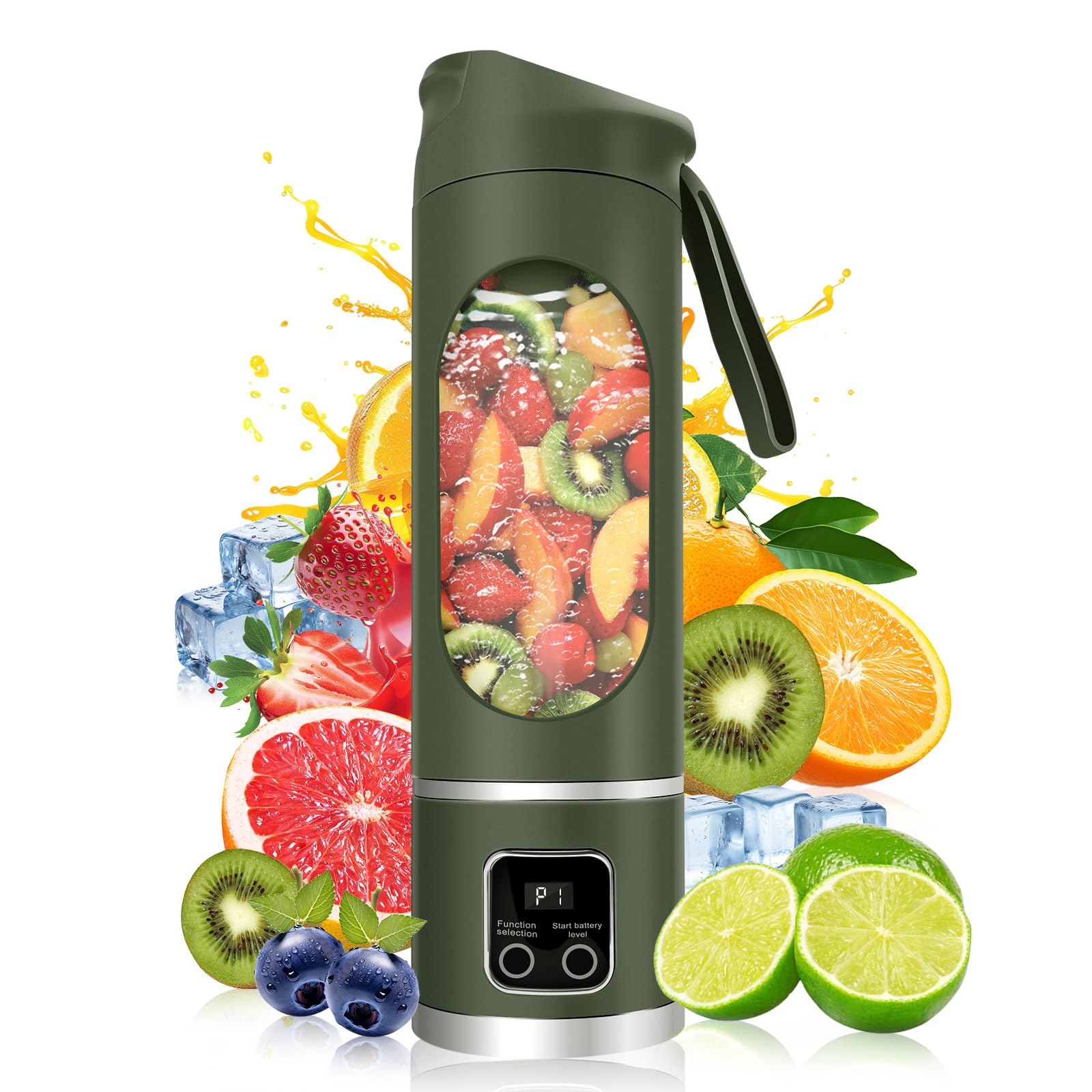 Portable Blender Personal Electric USB | 500ml Portable Juicer for Shakes and Smoothies | Small Blender for Mixing | Compact Convenient Versatile Kitchen Small Appliance for Home