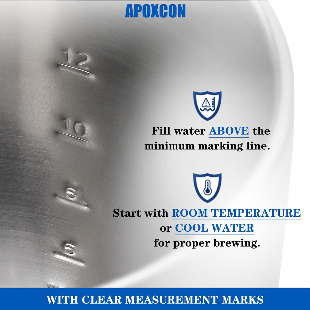 APOXCON All Stainless Steel Electric Coffee Percolator