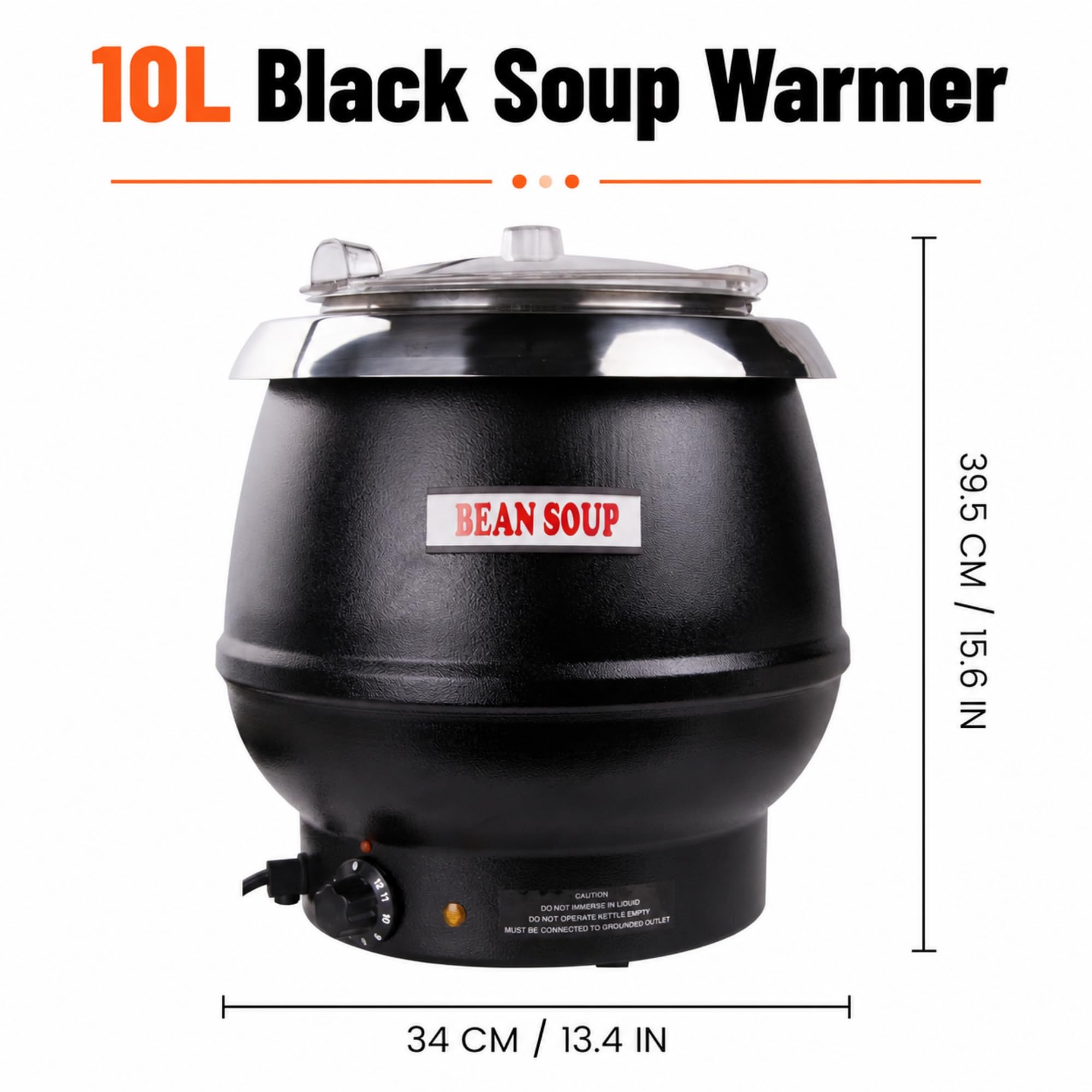 CLIVIA Commercial Electric Soup Warmer with Temperature Control