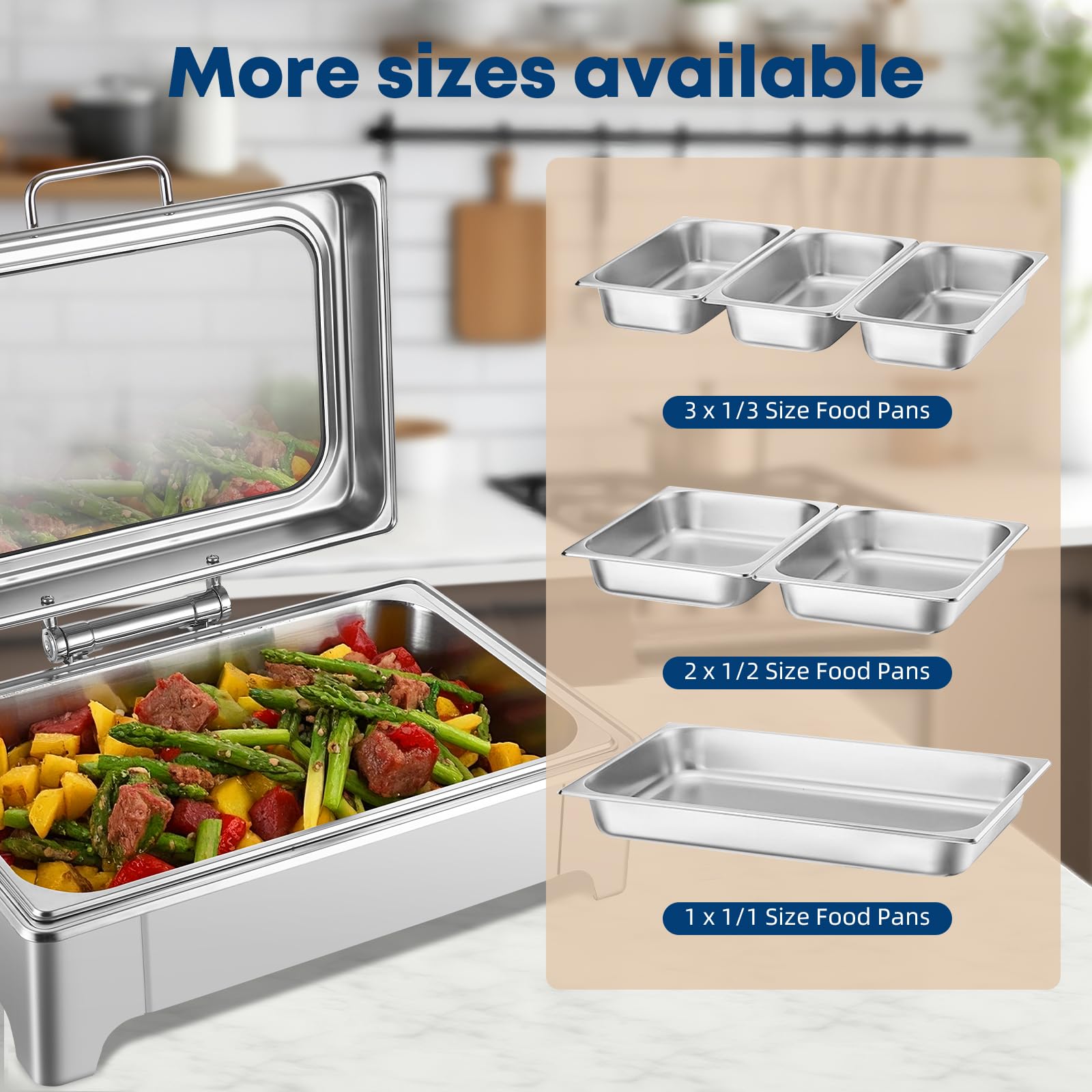 Electric Stainless Steel Chafing Dish Buffet Server Set