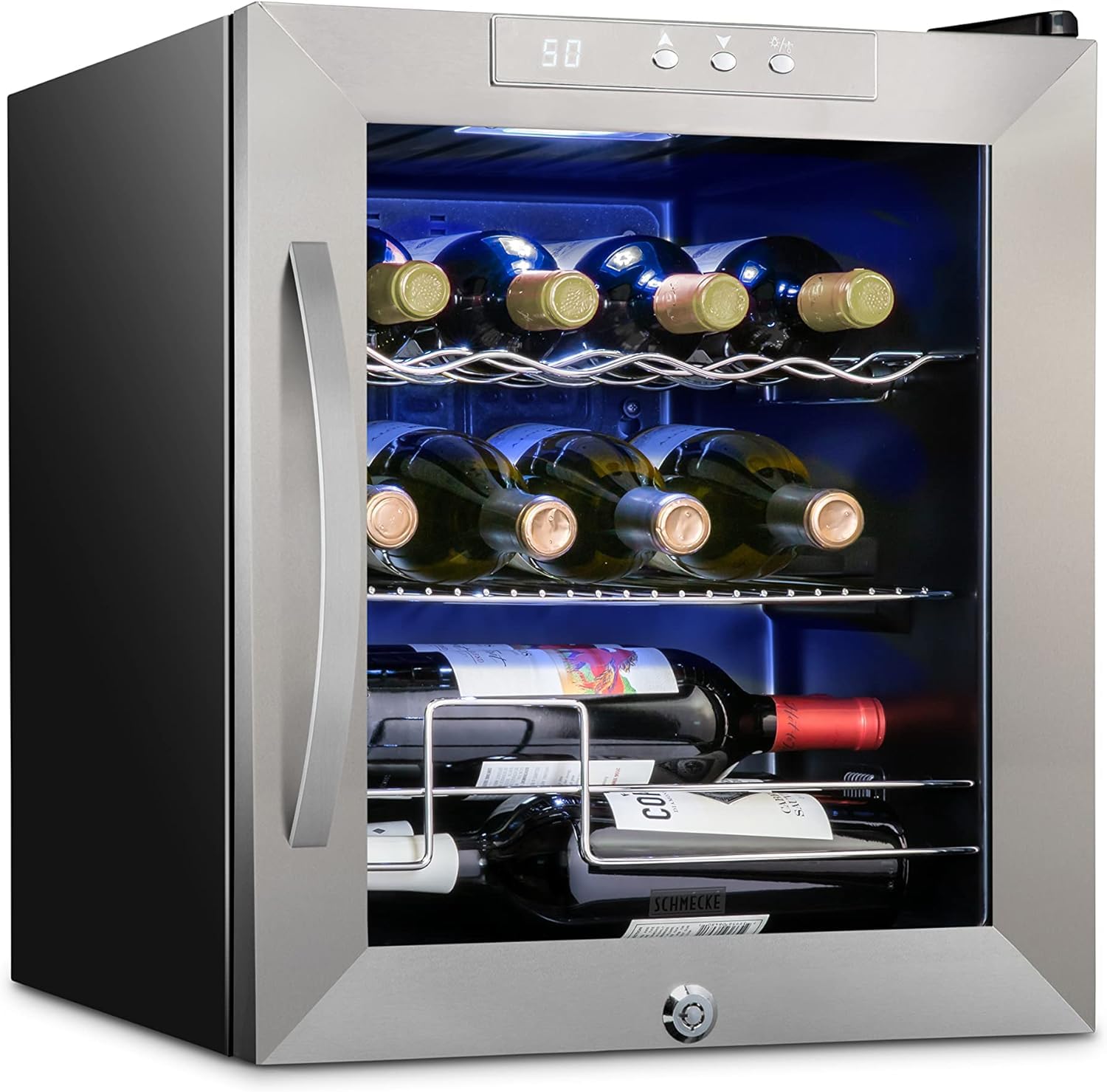 SCHMÉCKÉ Freestanding Wine Cooler Refrigerator with Lock