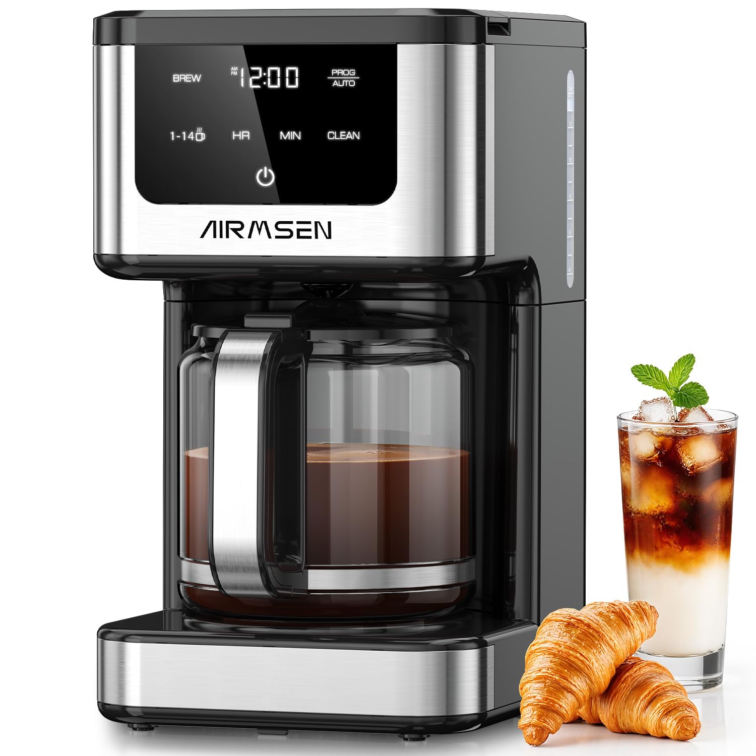 AIRMSEN 12-Cup Dual Coffee Maker for Pods and Grounds