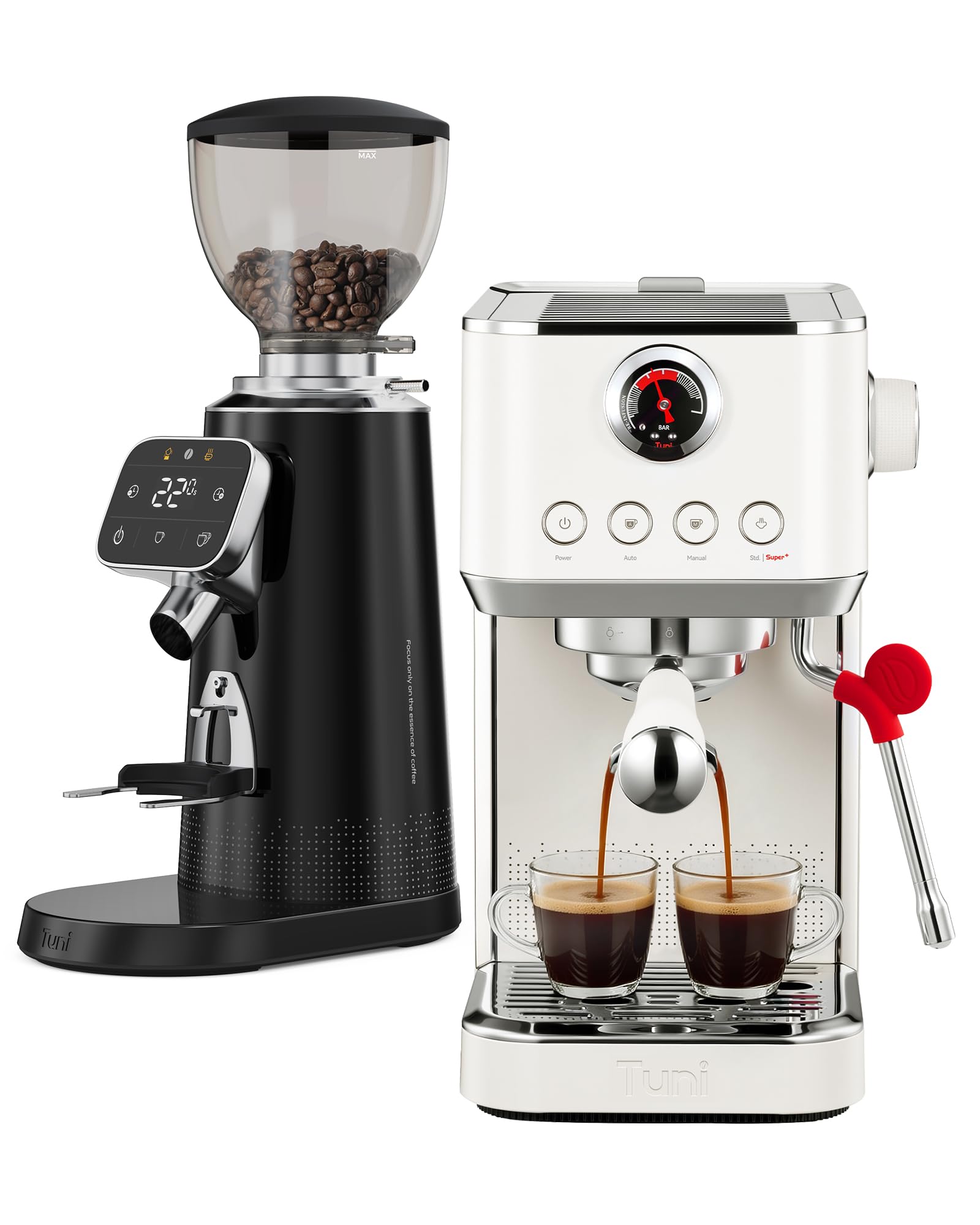 Tuni E2 Gen3 Espresso Machine and G3 Burr Grinder Combo Set