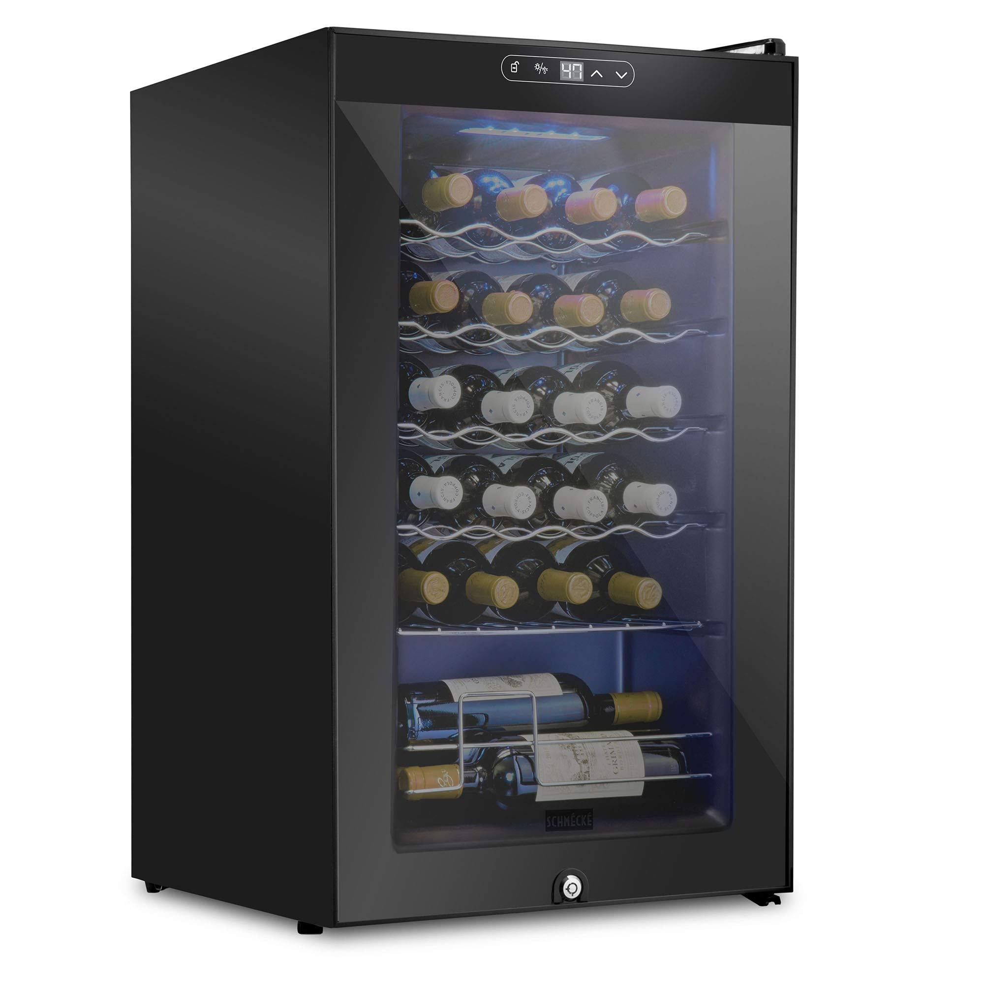 SCHMÉCKÉ Freestanding Wine Cooler Refrigerator with Lock