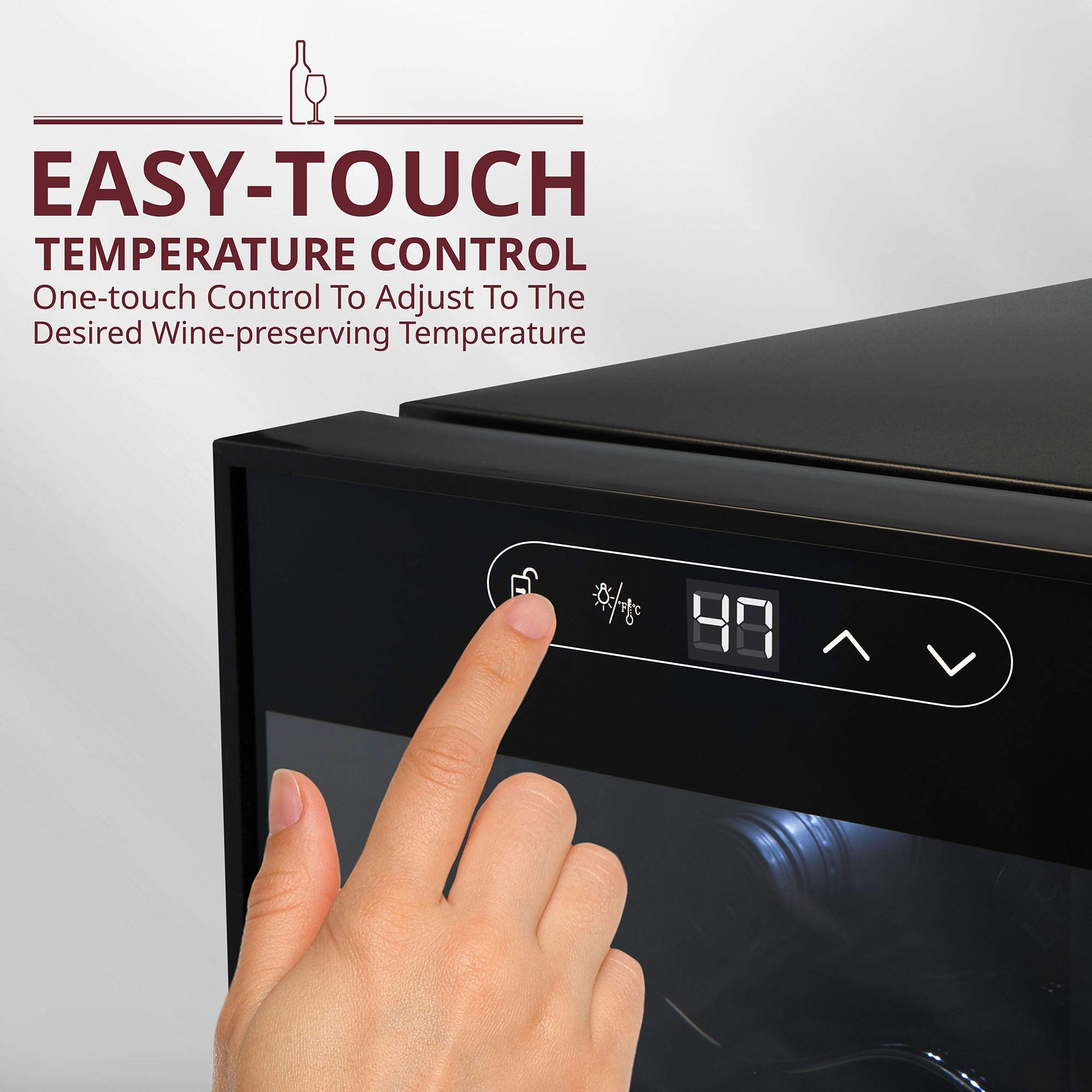 SCHMÉCKÉ Freestanding Wine Cooler Refrigerator with Lock