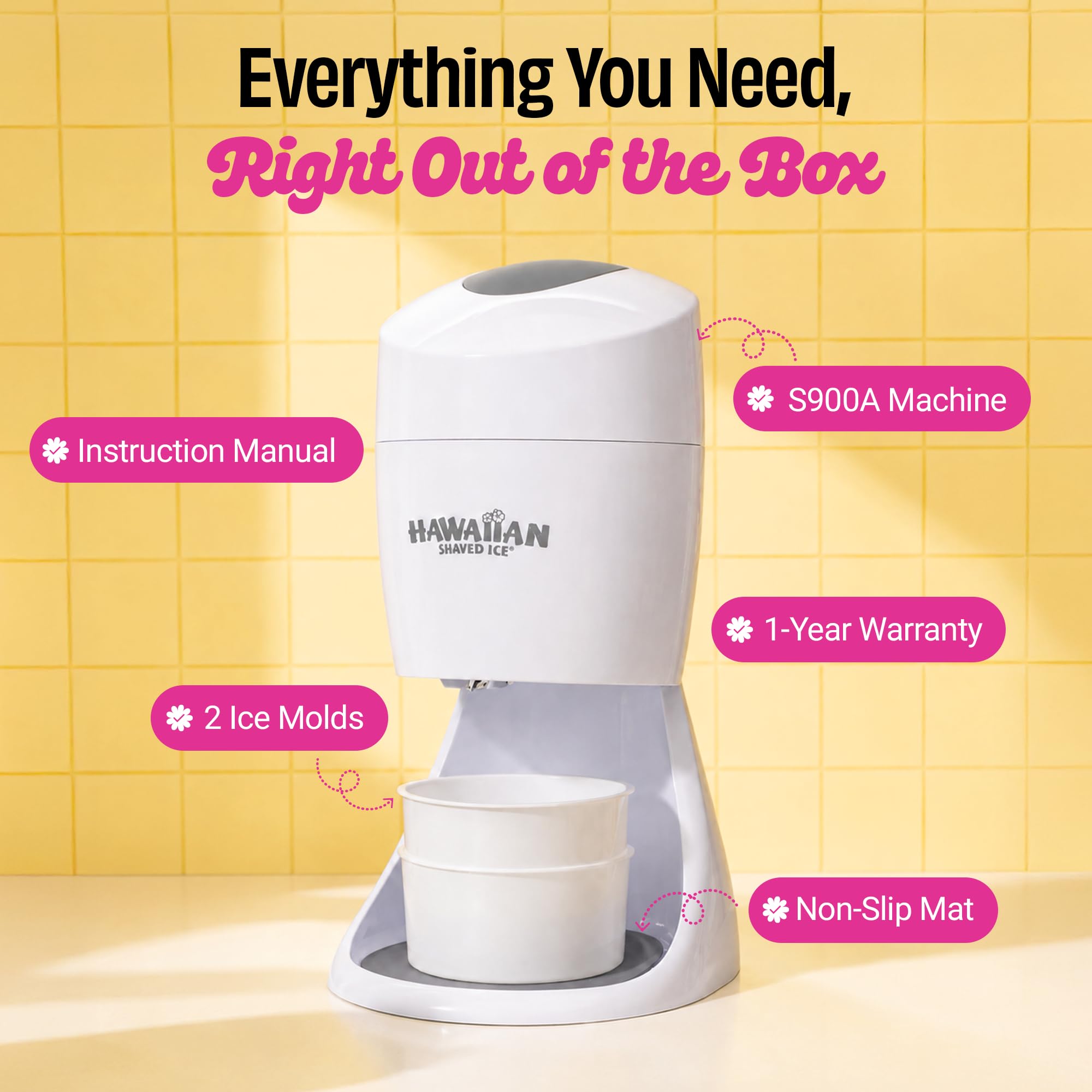 Hawaiian Shaved Ice S900A Snow Cone and Shaved Ice Maker