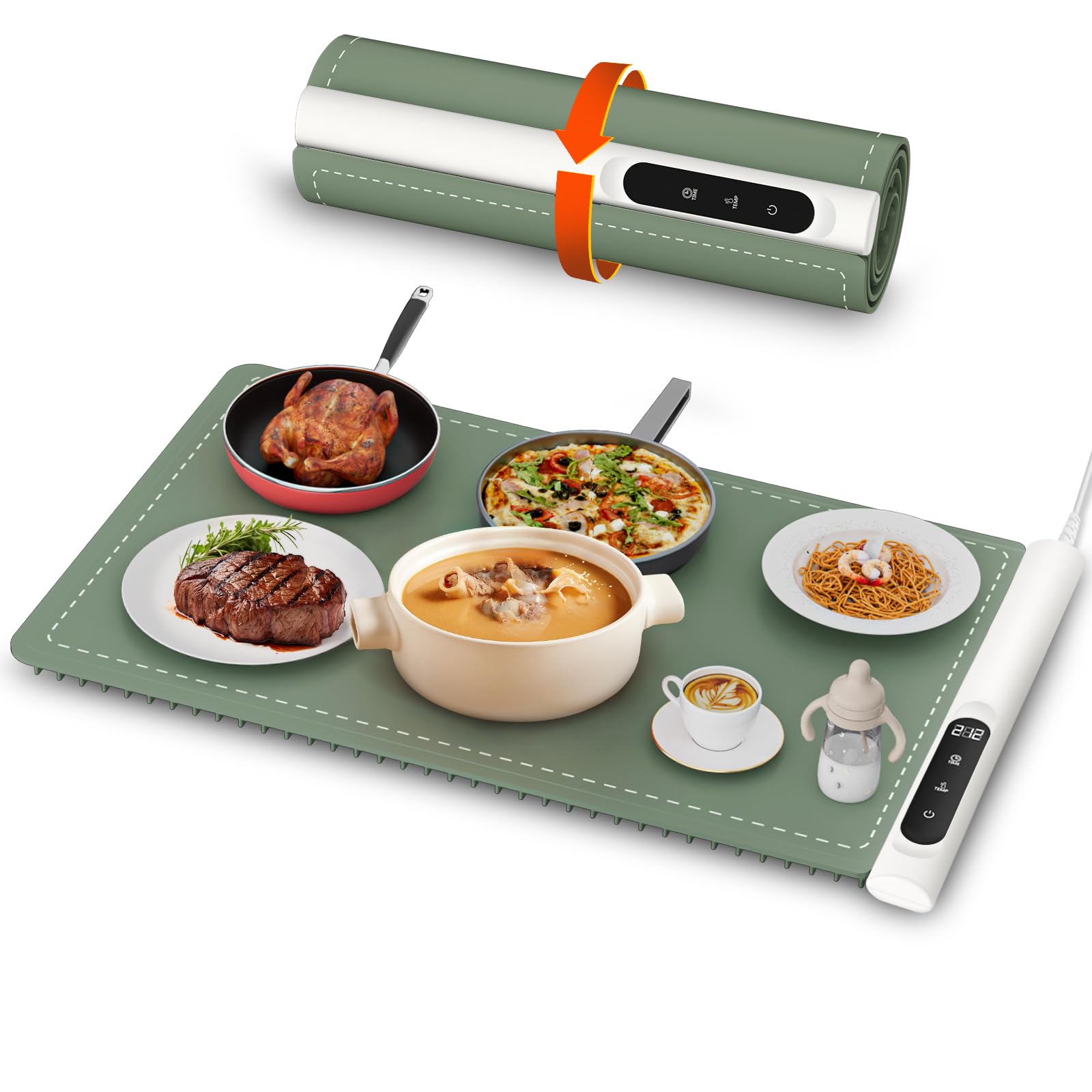 Newise Graphene Electric Food Warming Mat with 6 Heat Settings