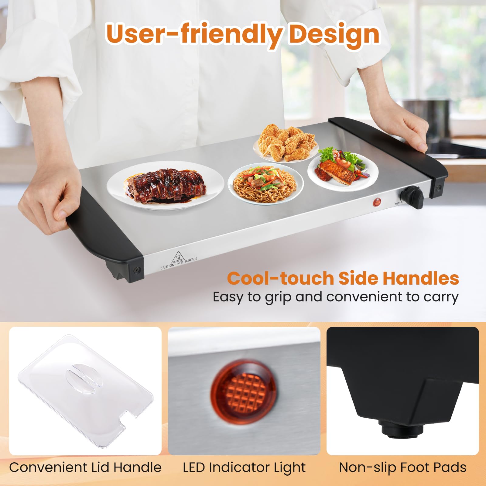 Giantex 3-Pan Electric Buffet Server and Food Warmer