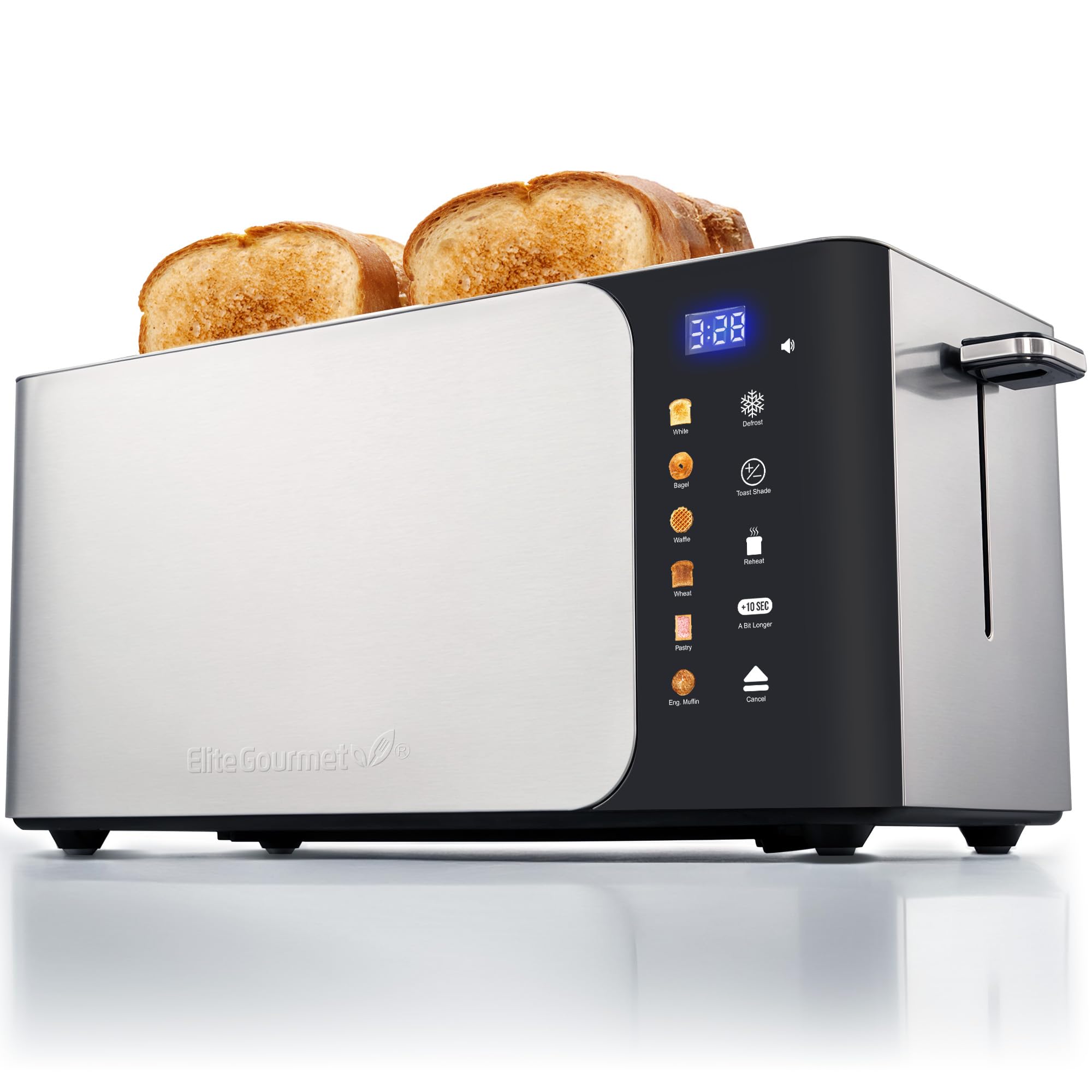Elite Gourmet LCD Touch Toaster with 2 Extra-Wide Slots