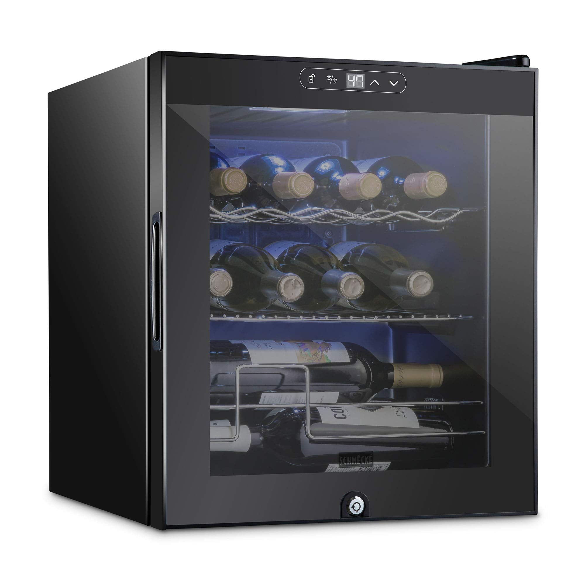 SCHMÉCKÉ Freestanding Wine Cooler Refrigerator with Lock