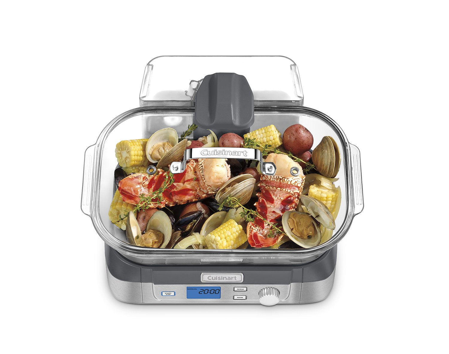 Cuisinart STM-1000 CookFresh Digital Glass Steamer, Stainless Steel