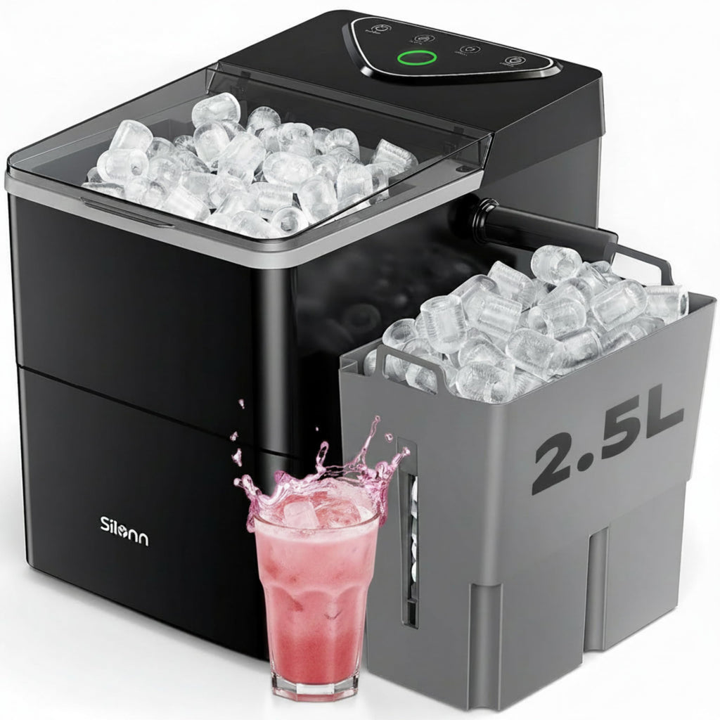 43-Lb Countertop Nugget Ice Maker with Self-Cleaning