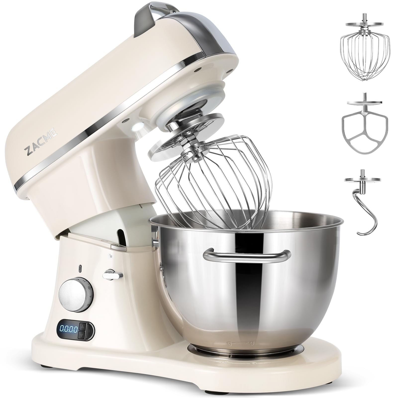 8.4QT Commercial Stand Mixer 800W with NSF Certified and Aluminum Die Casting, Mixers Kitchen Electric Stand Mixer Metal Food Mixer