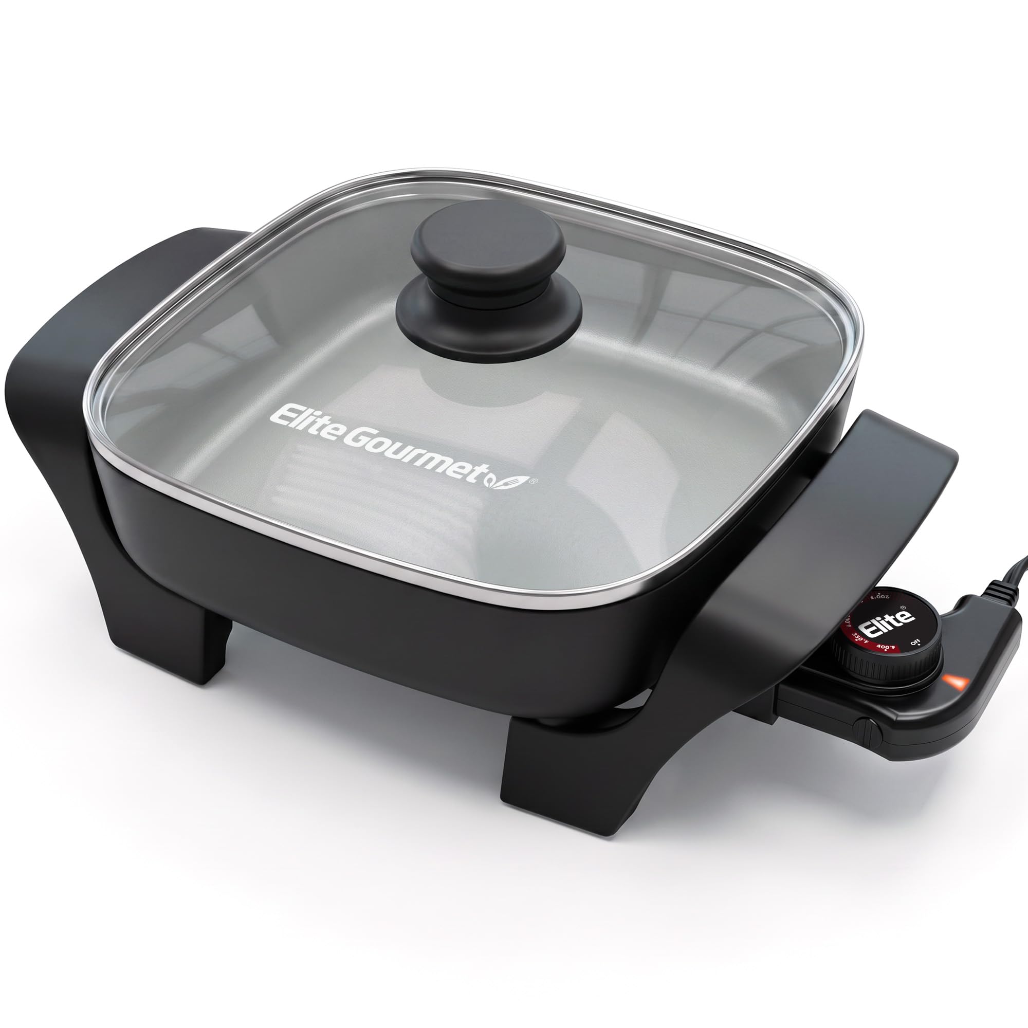 Elite Gourmet PFAS-Free Nonstick Electric Ceramic Skillet