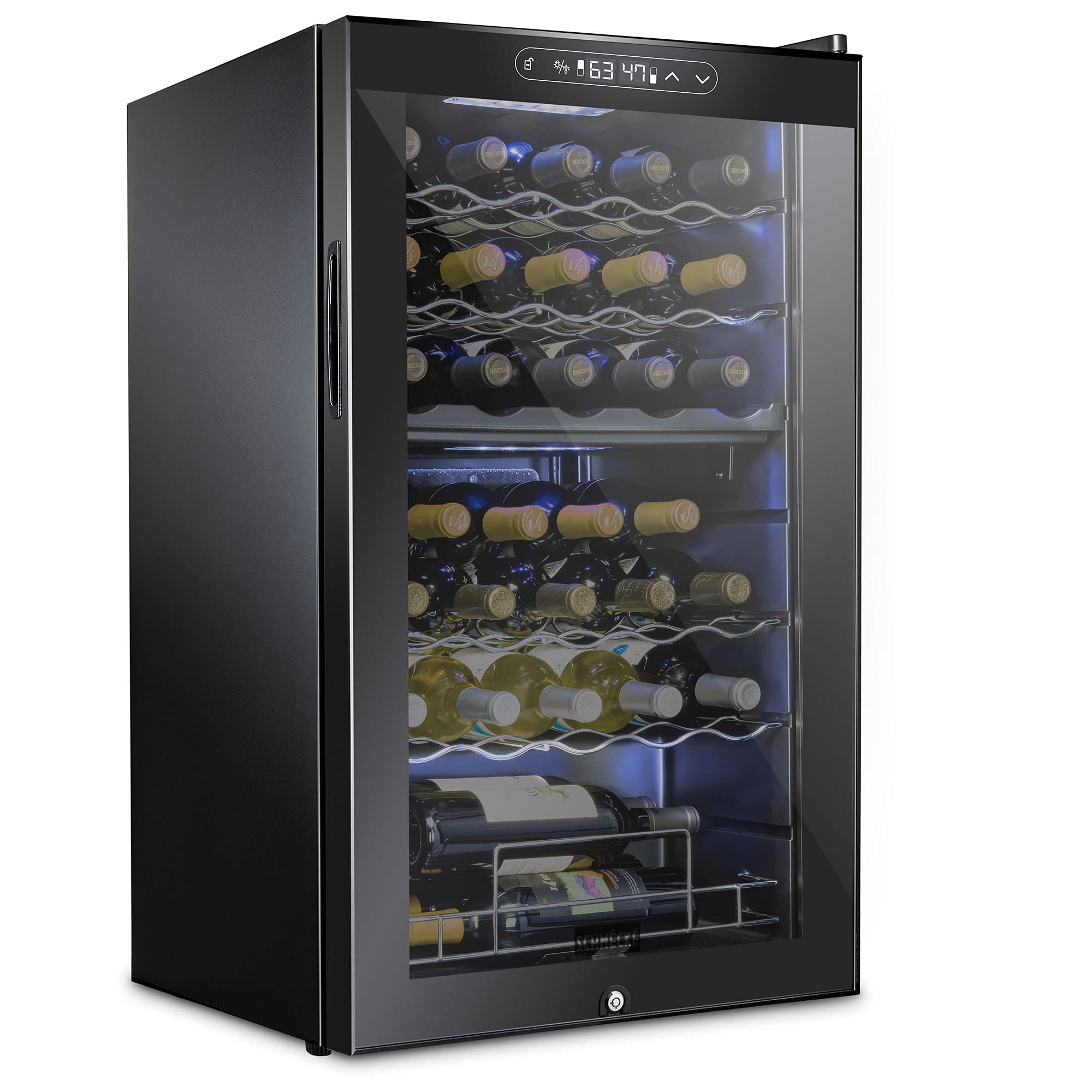 SCHMÉCKÉ Freestanding Wine Cooler Refrigerator with Lock