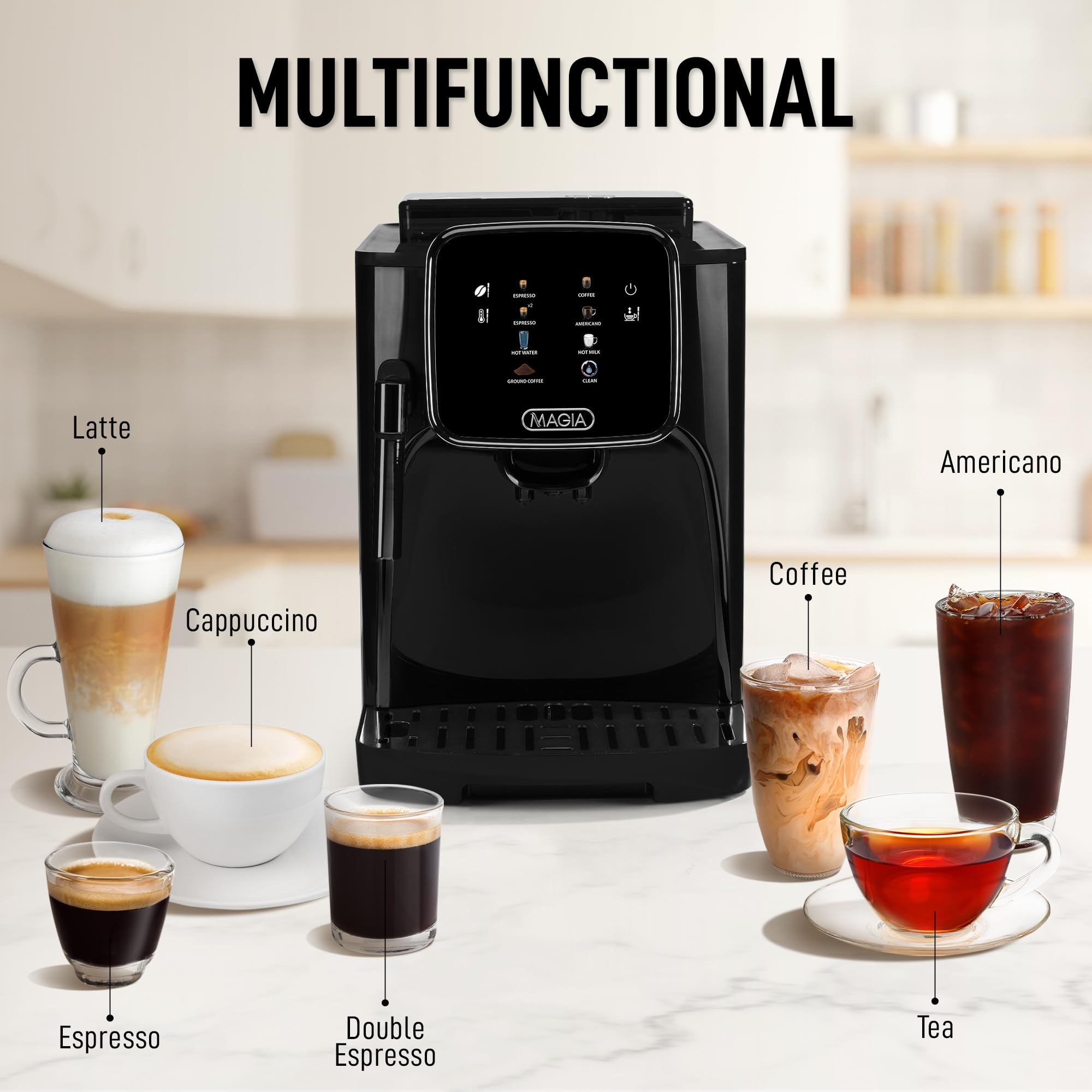 Zulay Kitchen Magia Espresso Coffee Machine for Home & Office
