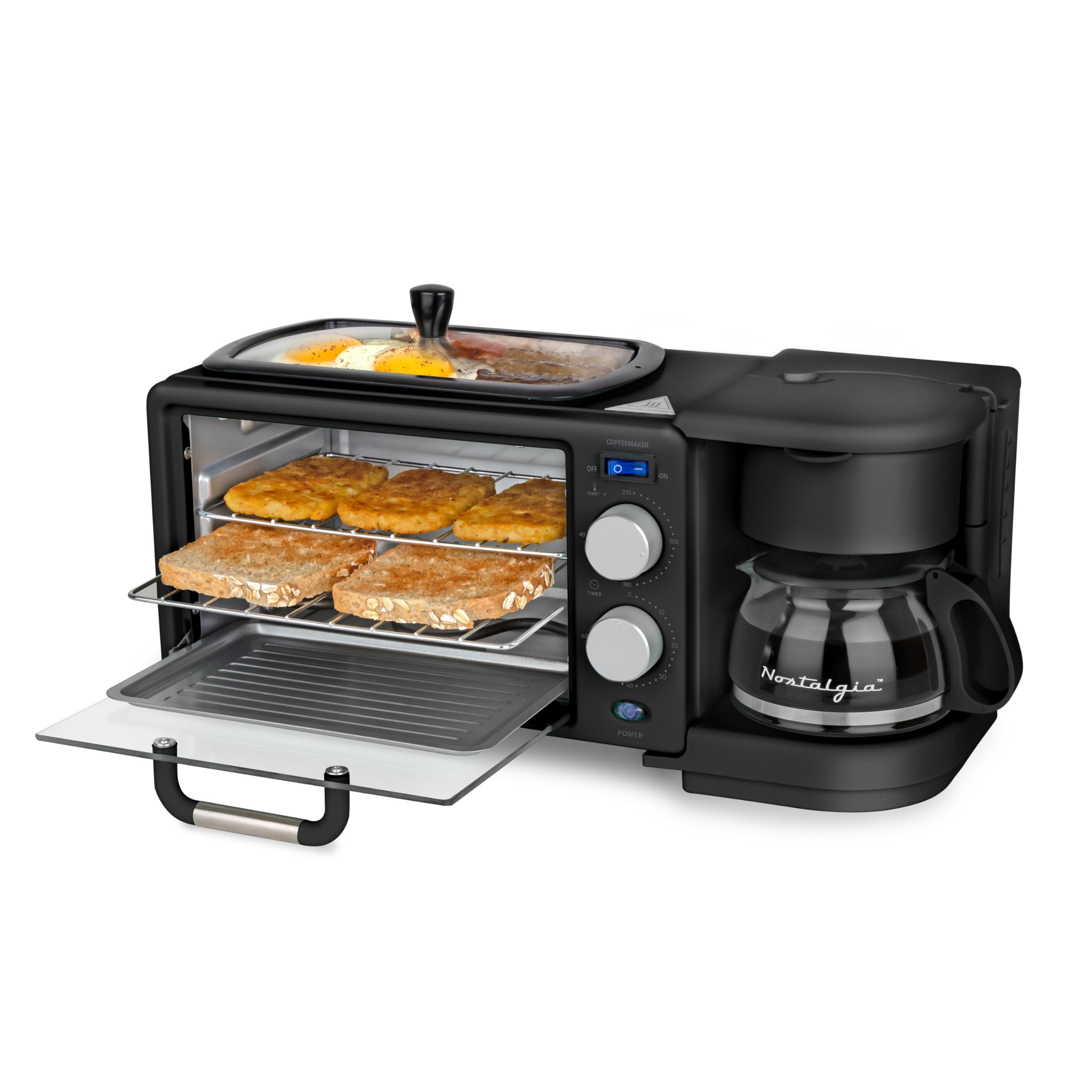 Nostalgia 3-in-1 Electric Breakfast Station with Coffee Maker