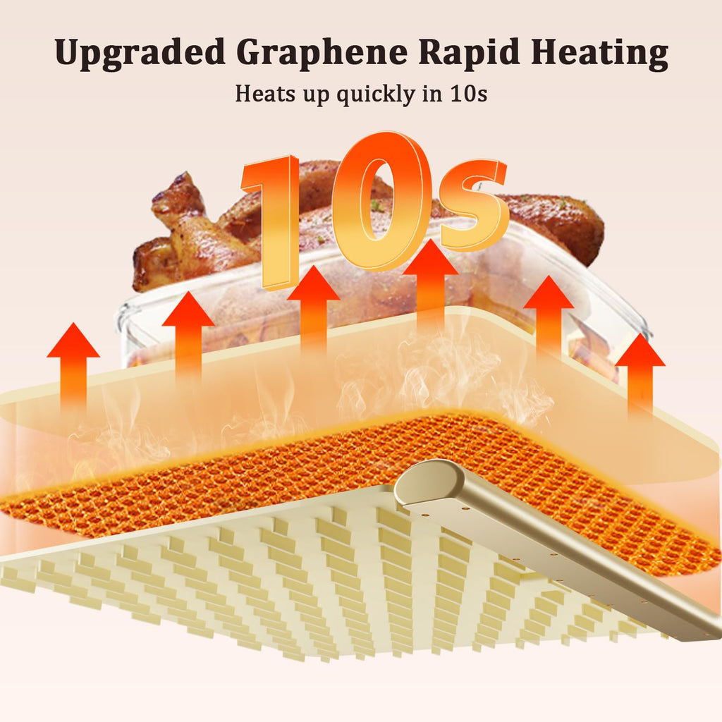 Newise Graphene Electric Food Warming Mat with 6 Heat Settings