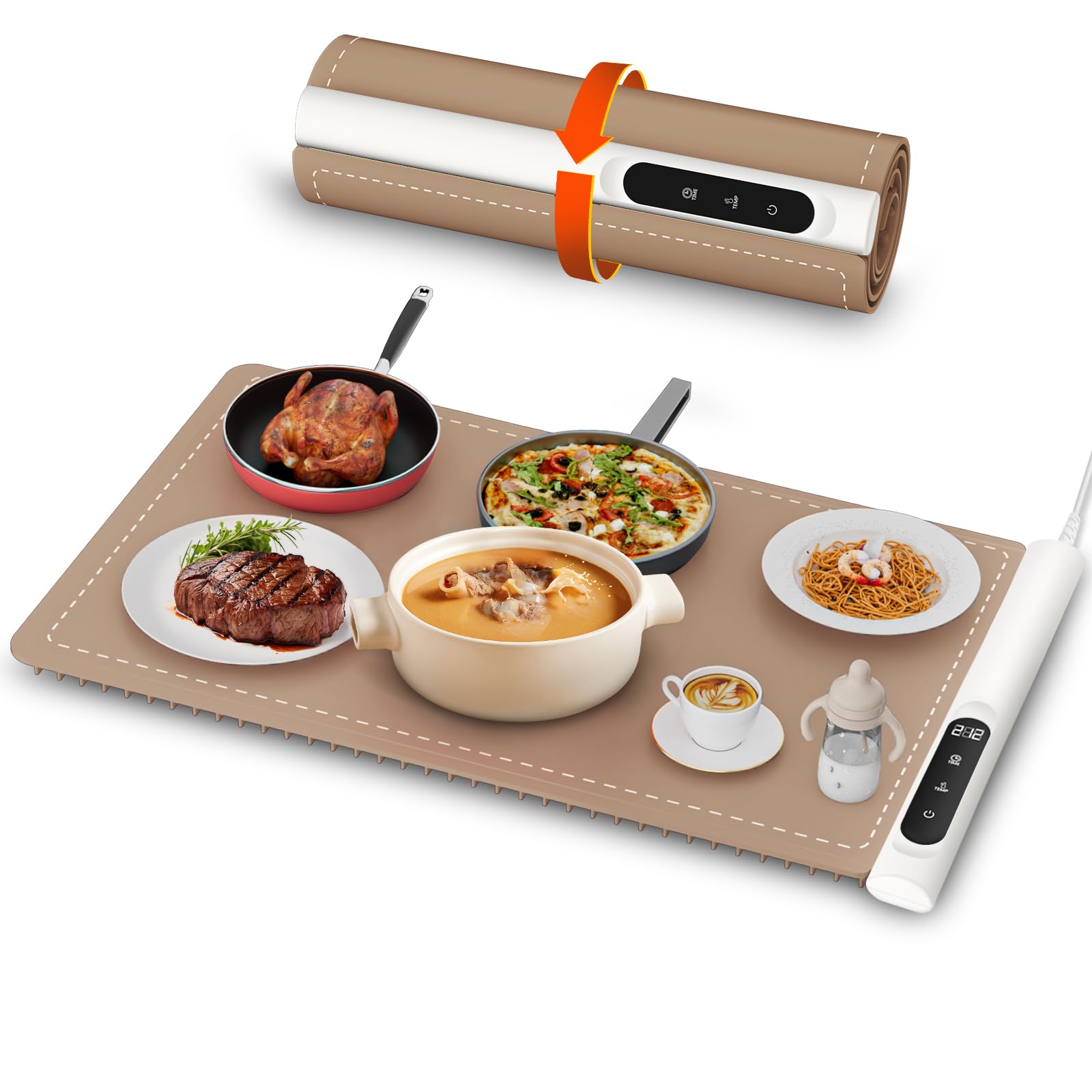 Newise Graphene Electric Food Warming Mat with 6 Heat Settings