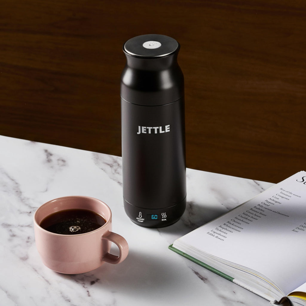 Jettle Electric Kettle - Travel Portable Heater for Coffee Tea Milk Soup - Stainless Steel Travel Water Boiler tea pot with Temperature Control - LED - Automatic Power Off - 450ml - Kitchen Appliance